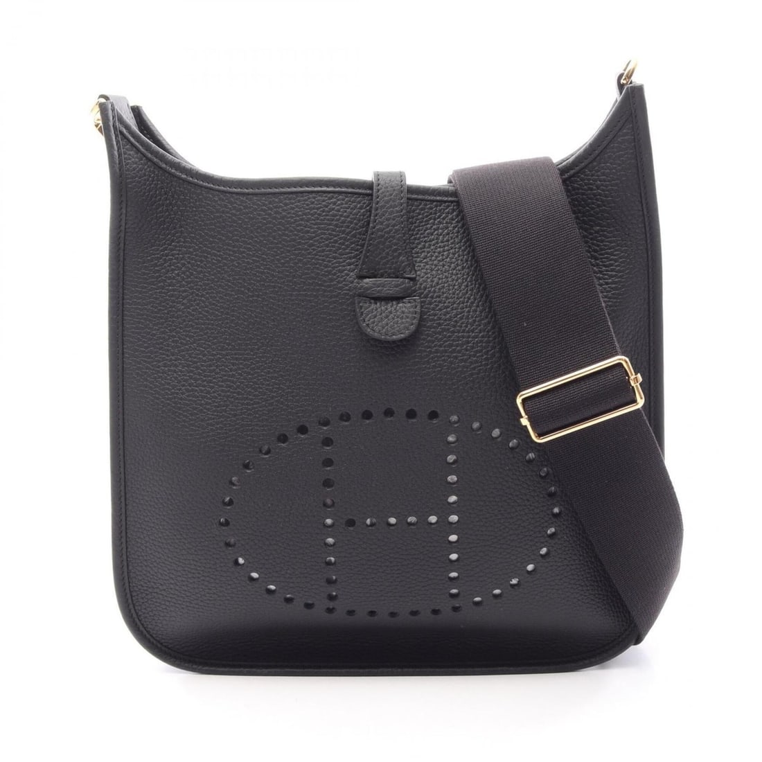 Hermes Evelyne 3 Trois PM Shoulder Bag Handbag Leather Taurillon Clemence Women's Black: --- Catalog ---Category: SizeSize (HxWxD): 26.5cm x 28cm x 7cm / 10.43'' x 11.02'' x 2.75''Category: DesignType: Handbag, Shoulder bagColor: BlackGender: WomenMaterial: Taurillon clemence leather Cate