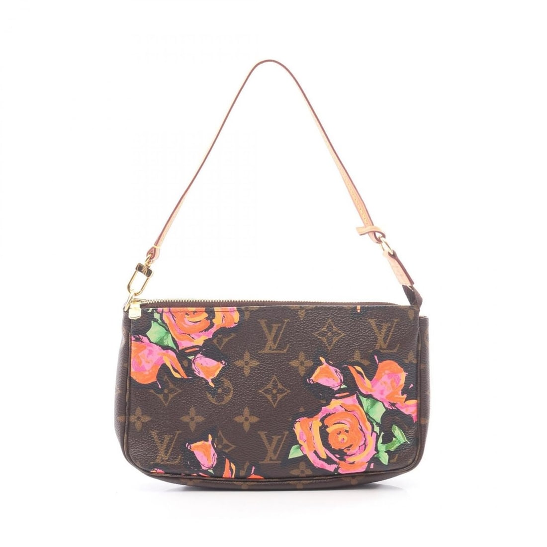 Louis Vuitton Pochette Accessoires Monogram Rose Handbag, Coated Canvas Leather, Women's,: --- Catalog ---Category: SizeSize (HxWxD): 13cm x 21cm x 3cm / 5.11'' x 8.26'' x 1.18''Category: DesignType: Handbag, PochetteColor: Brown, Monogram, Multi-color, RoseGender: WomenMaterial: Monogram R