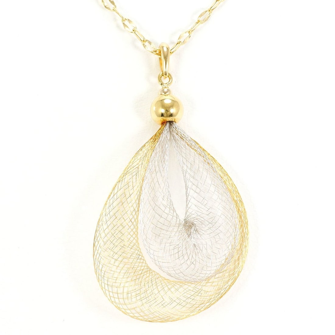 18K (18-karat) Yellow Gold Necklace, Total Weight 1.7g, 58cm, Jewelry: --- Catalog ---Category: SizeWeight: 1.7g / 0.05oz.Pendant Size: 42mm x 22mm / 1.65'' x 0.86''Neck Circumference: 58 cm / 22.83''Category: DesignColor: White gold, Yellow goldMetal: Gold, White GoldGe