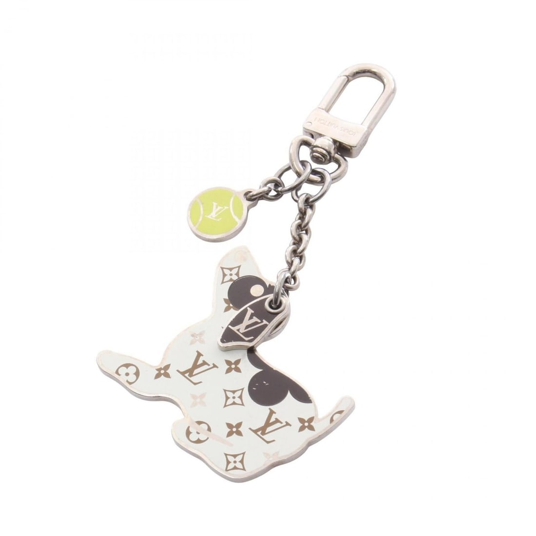 Louis Vuitton LV Dog Charm Bijou Sac Accessory, Metal, Women's, White/Silver, Multicolor, M00747: --- Catalog ---Category: DesignColor: Multi-color, WhiteGender: WomenMaterial: MetalCategory: GeneralMPN: M00747Brand: Louis Vuitton--- Item List ---Section: ConditionRanking: Rank B Used - Traces of 