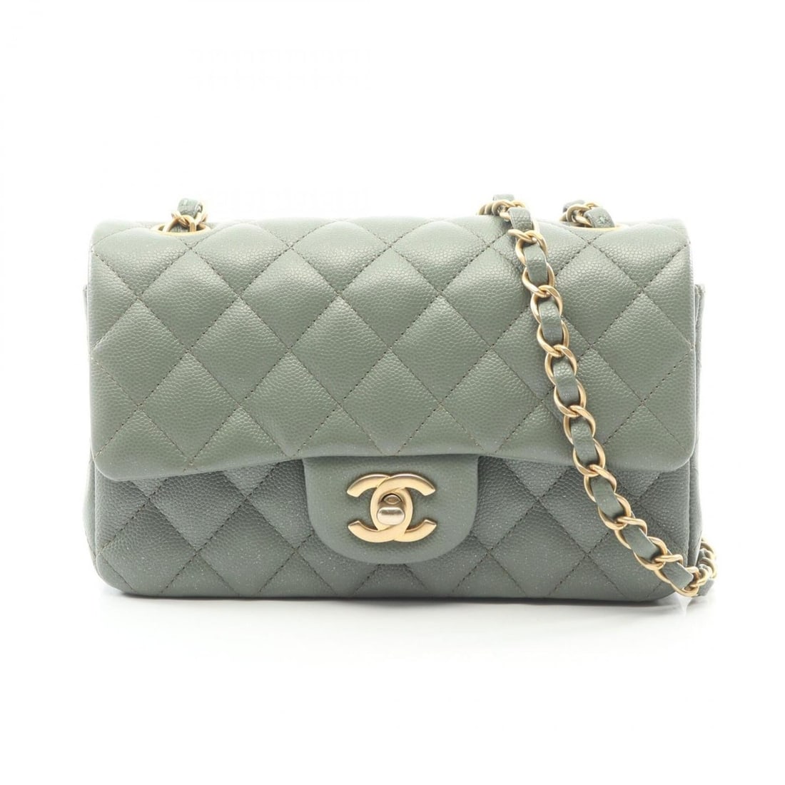 Chanel Mini Matelassé 20 Shoulder Bag/Handbag, Caviar Leather (Grained Calfskin), Women's, Green,: --- Catalog ---Category: SizeSize (HxWxD): 12cm x 20cm x 6.5cm / 4.72'' x 7.87'' x 2.55''Category: DesignType: Handbag, Shoulder bagColor: GreenGender: WomenMaterial: Grained Calfskin Category: Genera