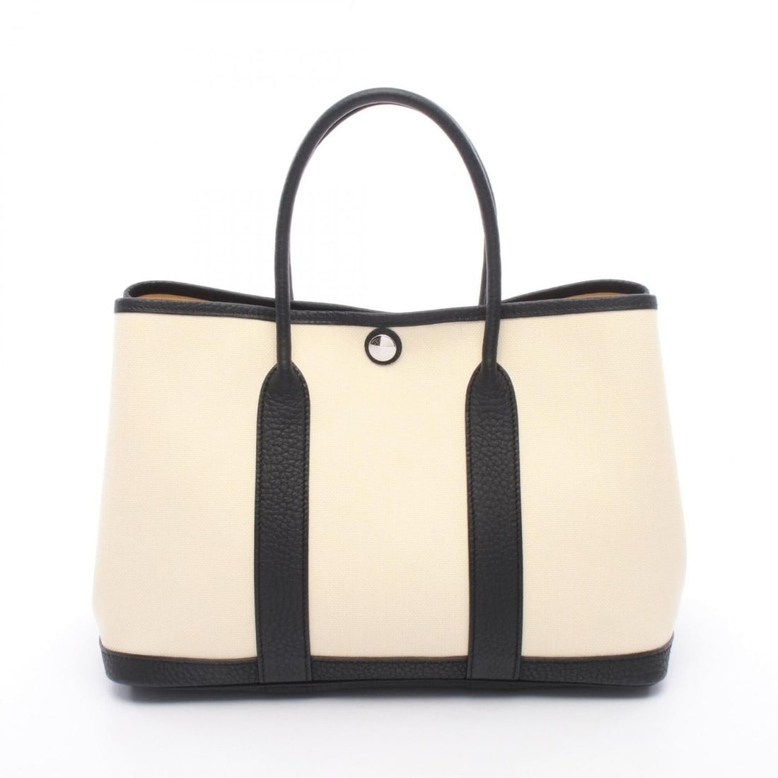 Hermes Garden Party TPM Tote Bag Handbag Canvas Leather Toile Military Vache Hunter Women's Ivory (1 of 6)