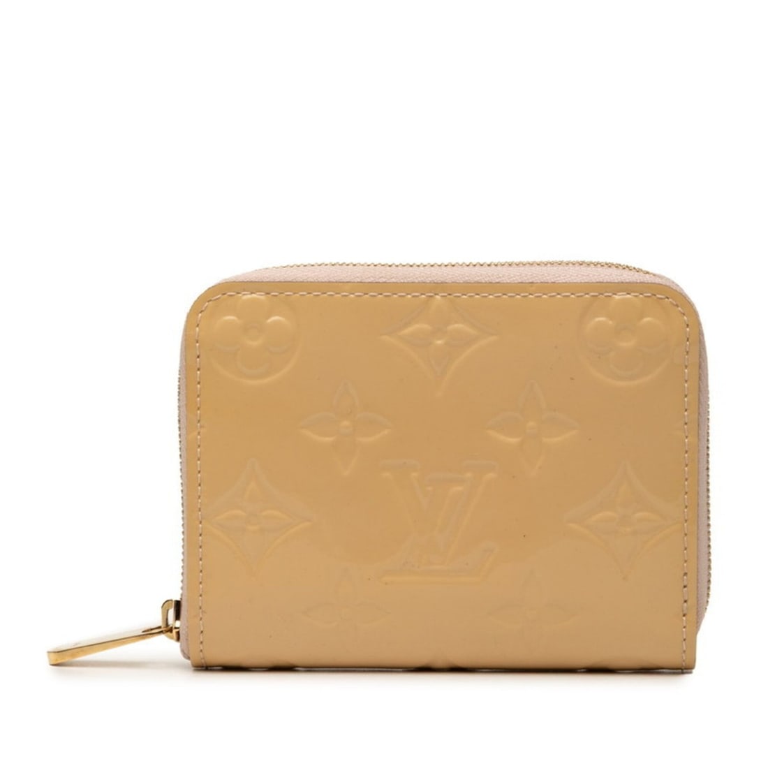 Louis Vuitton Monogram Vernis Zippy Coin Purse, Round Zipper Wallet/Coin Case, M91535 Rose: --- Catalog ---Category: SizeSize (HxWxD): 8.5cm x 11cm x 2cm / 3.34'' x 4.33'' x 0.78''Category: DesignType: Coin purse/coin caseColor: Beige, Rose florentinGender: WomenMaterial: Patent leather Cate