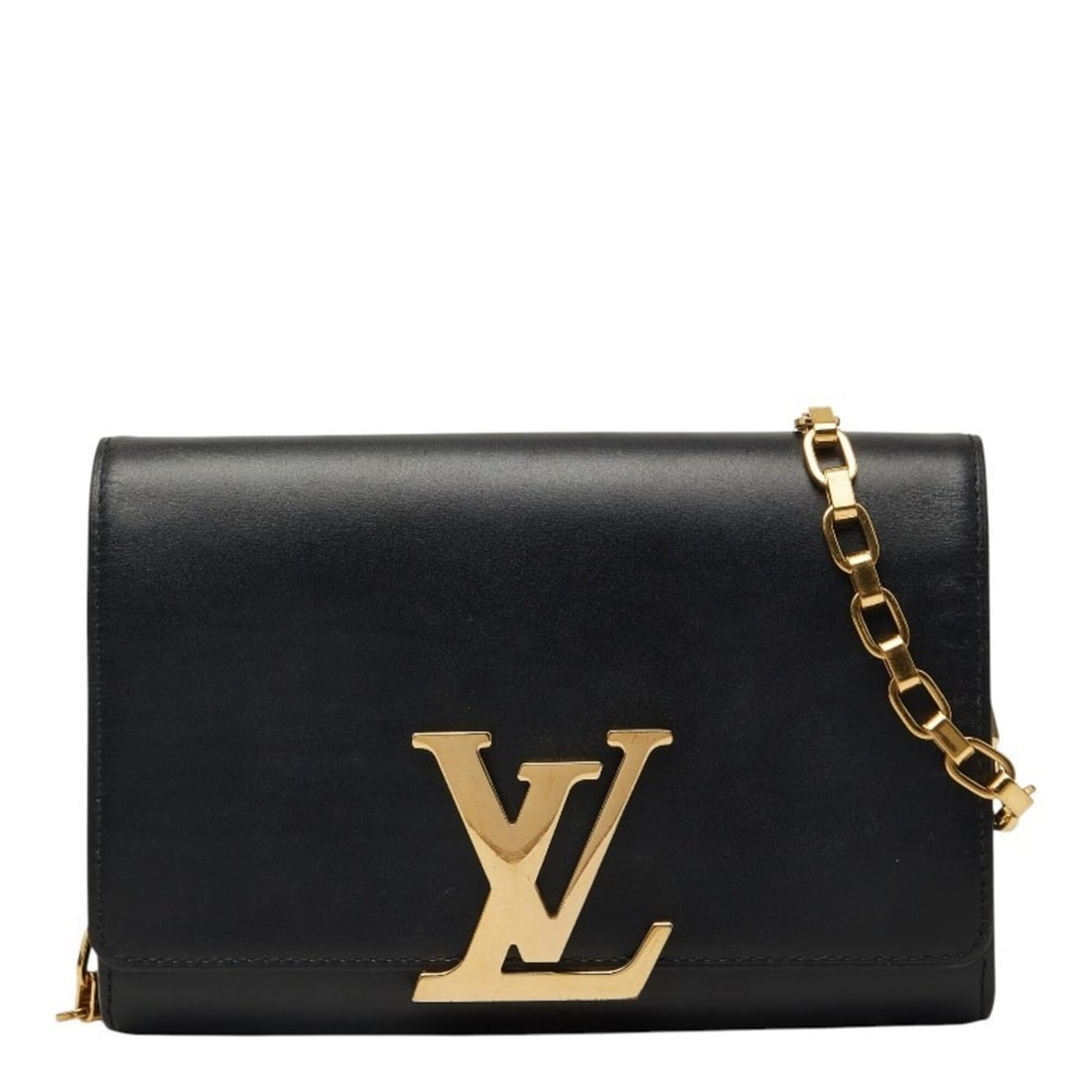 Louis Vuitton Pochette Louise MM Chain Shoulder Bag M94335 Black Leather Women's LOUIS VUITTON (1 of 9)