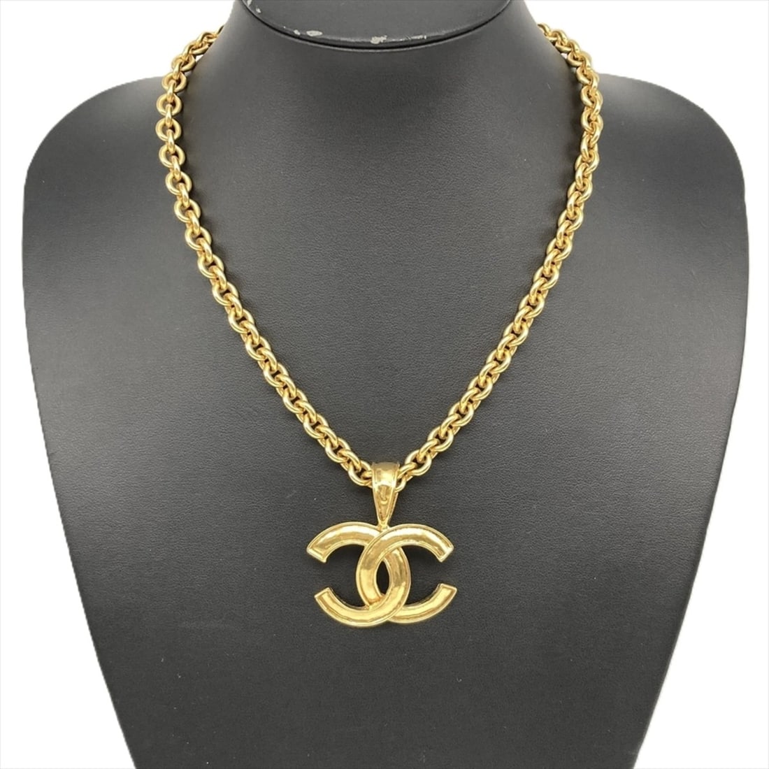Chanel Coco Mark Chain Necklace, Metal, 94A Gold, Women's (1 of 9)