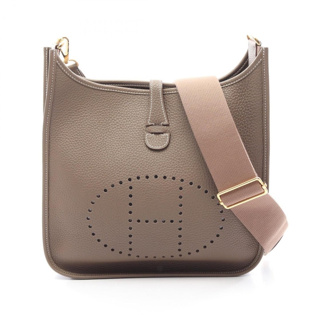Hermes Evelyne 3 Trois PM Shoulder Bag/Handbag, Leather, Taurillon Clemence, Women's, Gray (1 of 11)