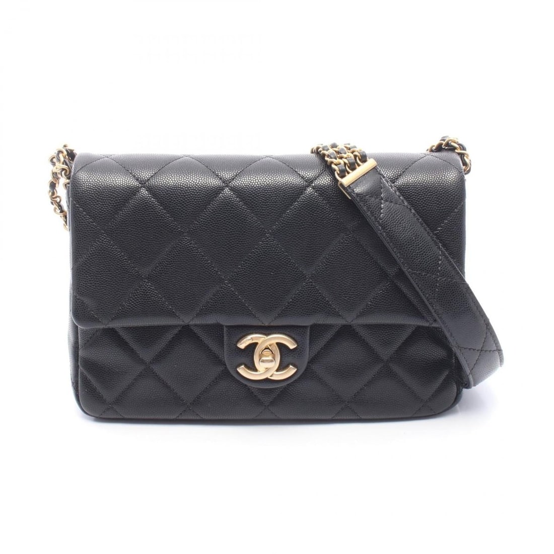 Chanel Matelassé Shoulder Bag/Handbag, Caviar Leather (Grained Calfskin), Women's, Black (1 of 8)