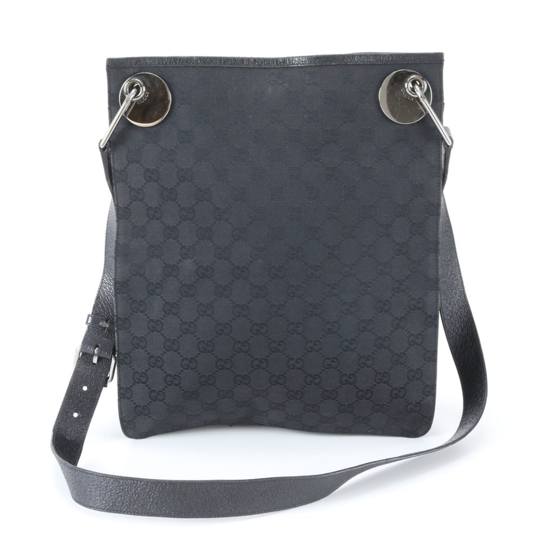 Gucci GG Canvas Eclipse 120842 Leather Shoulder Bag, Crossbody Messenger Bag for Men: --- Catalog ---Category: SizeSize (HxWxD): 33cm x 25cm x 8cm / 12.99'' x 9.84'' x 3.14''Category: DesignType: Shoulder bagColor: BlackGender: MenMaterial: Leather Category: GeneralMPN: 120842Brand: Gu
