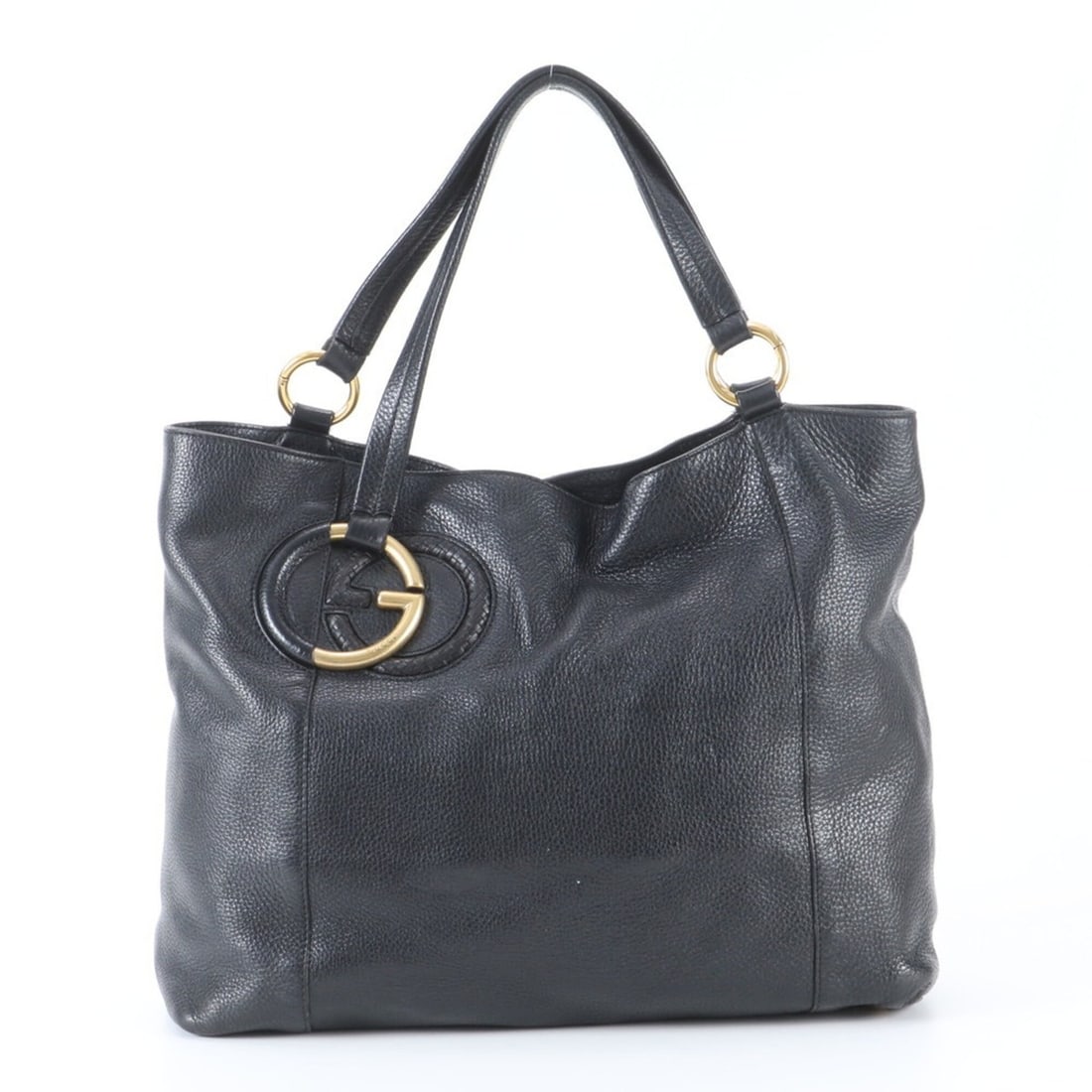 Gucci Interlocking G 309528 Leather Tote Bag Handbag Shoulder Black Women's: --- Catalog ---Category: SizeSize (HxWxD): 30cm x 39cm x 12cm / 11.81'' x 15.35'' x 4.72''Category: DesignType: Handbag, Tote bagColor: BlackGender: WomenCategory: GeneralBrand: GucciCountry of Origin