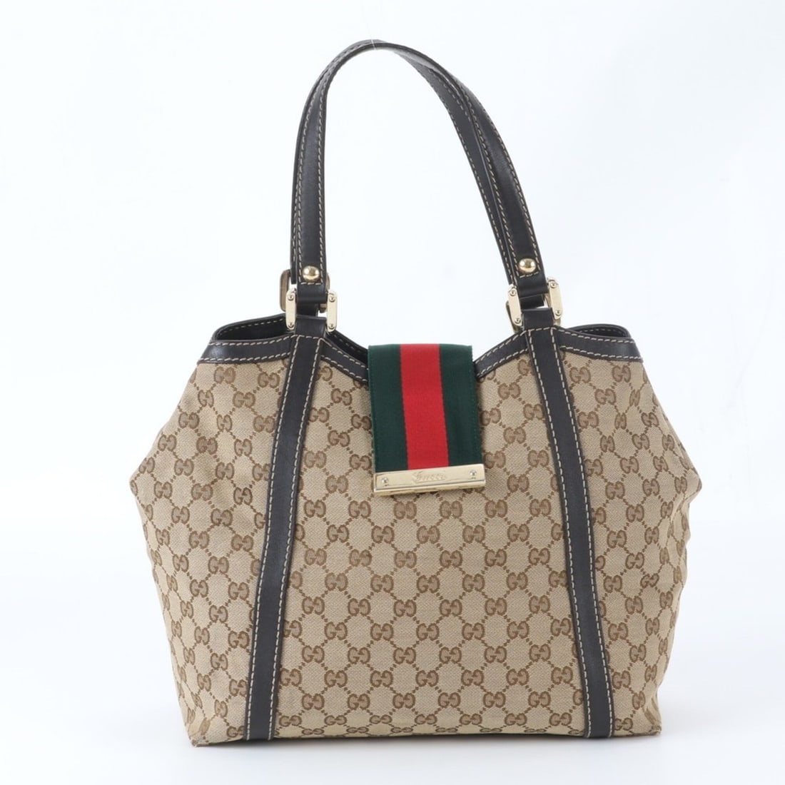 Gucci GG Canvas Sherry Line 233607 Leather Tote Bag Handbag Shoulder for Women (1 of 12)