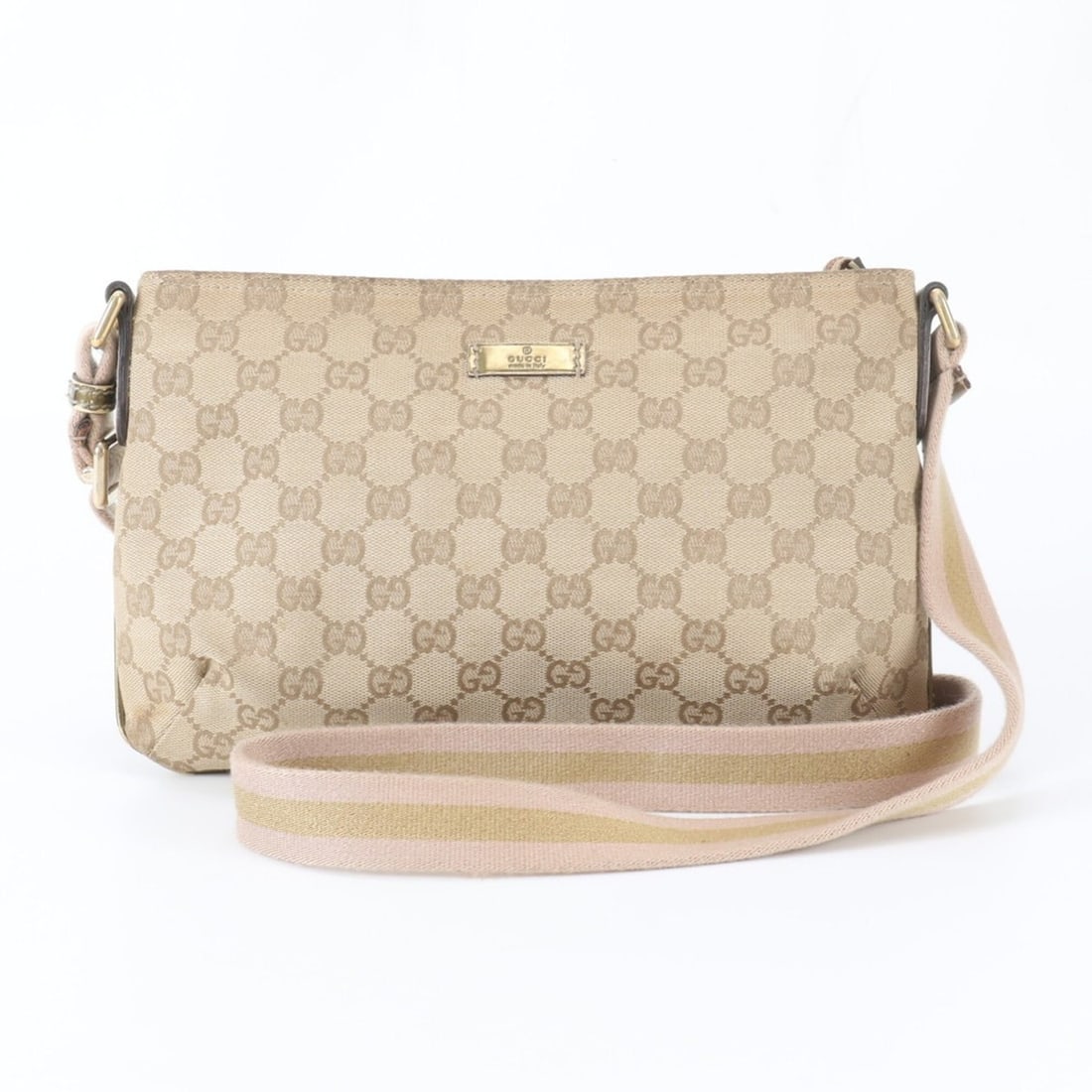 Gucci GG Canvas 189749 Leather Shoulder Bag, Crossbody, Beige, Women's: --- Catalog ---Category: SizeSize (HxWxD): 19cm x 29cm x 2cm / 7.48'' x 11.41'' x 0.78''Strap Length: 120cm / 47.24''Category: DesignType: Shoulder bagColor: Beige, PinkGender: WomenMaterial: GG canva
