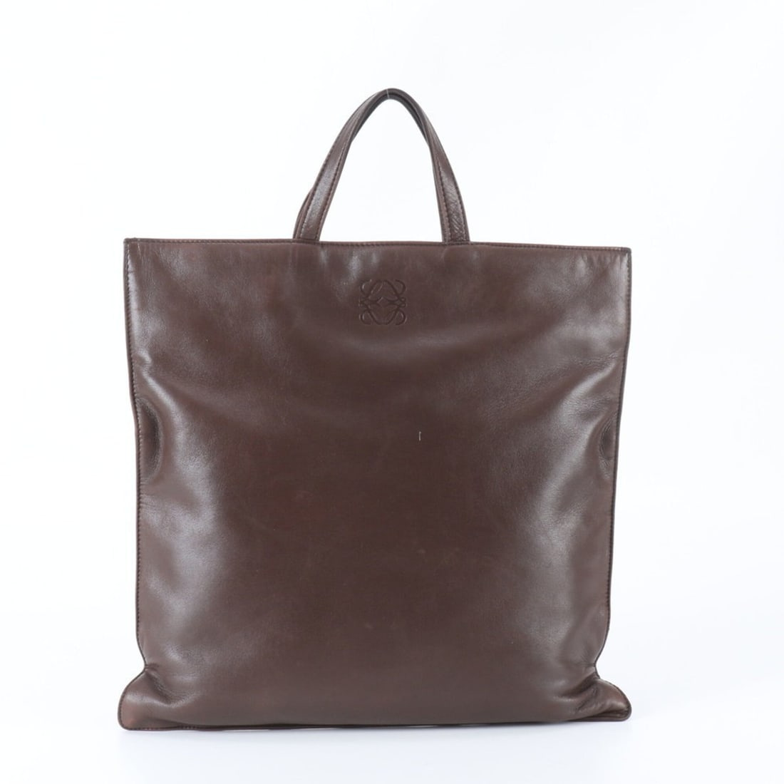 Loewe Anagram Leather Tote Bag, Handbag, Shoulder Brown, Women's: --- Catalog ---Category: SizeSize (HxWxD): 31cm x 33cm x 1cm / 12.2'' x 12.99'' x 0.39''Handle Length: 23cm / 9.05''Category: DesignType: Handbag, Tote bagColor: BrownGender: WomenMaterial: Leather Ca