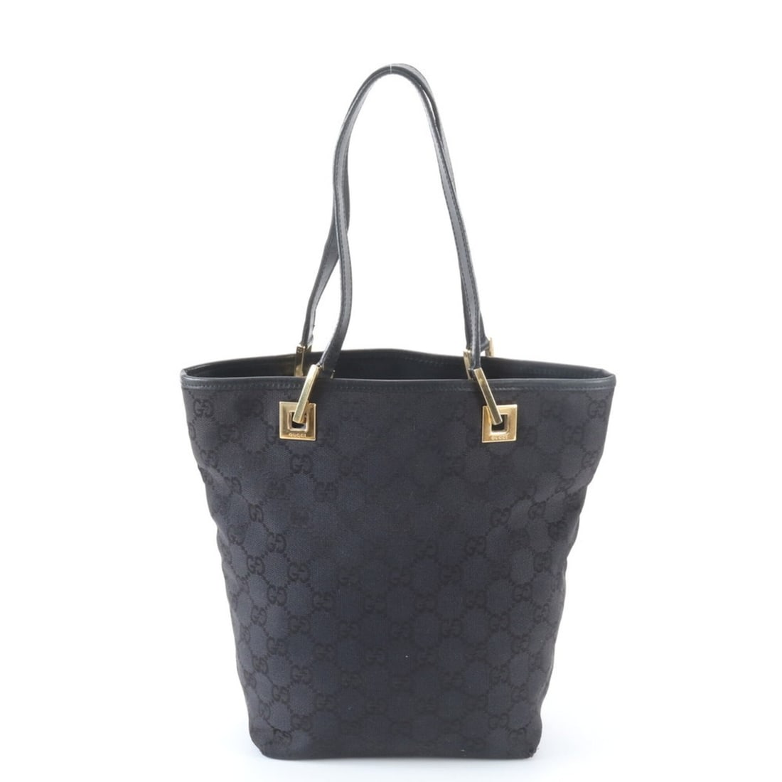 Gucci GG Canvas 002 1099 Leather Tote Bag Handbag Shoulder Black Women's: --- Catalog ---Category: SizeSize (HxWxD): 24cm x 17cm x 9cm / 9.44'' x 6.69'' x 3.54''Handle Length: 44cm / 17.32''Category: DesignType: Handbag, Tote bagColor: BlackGender: WomenMaterial: Canvas , L