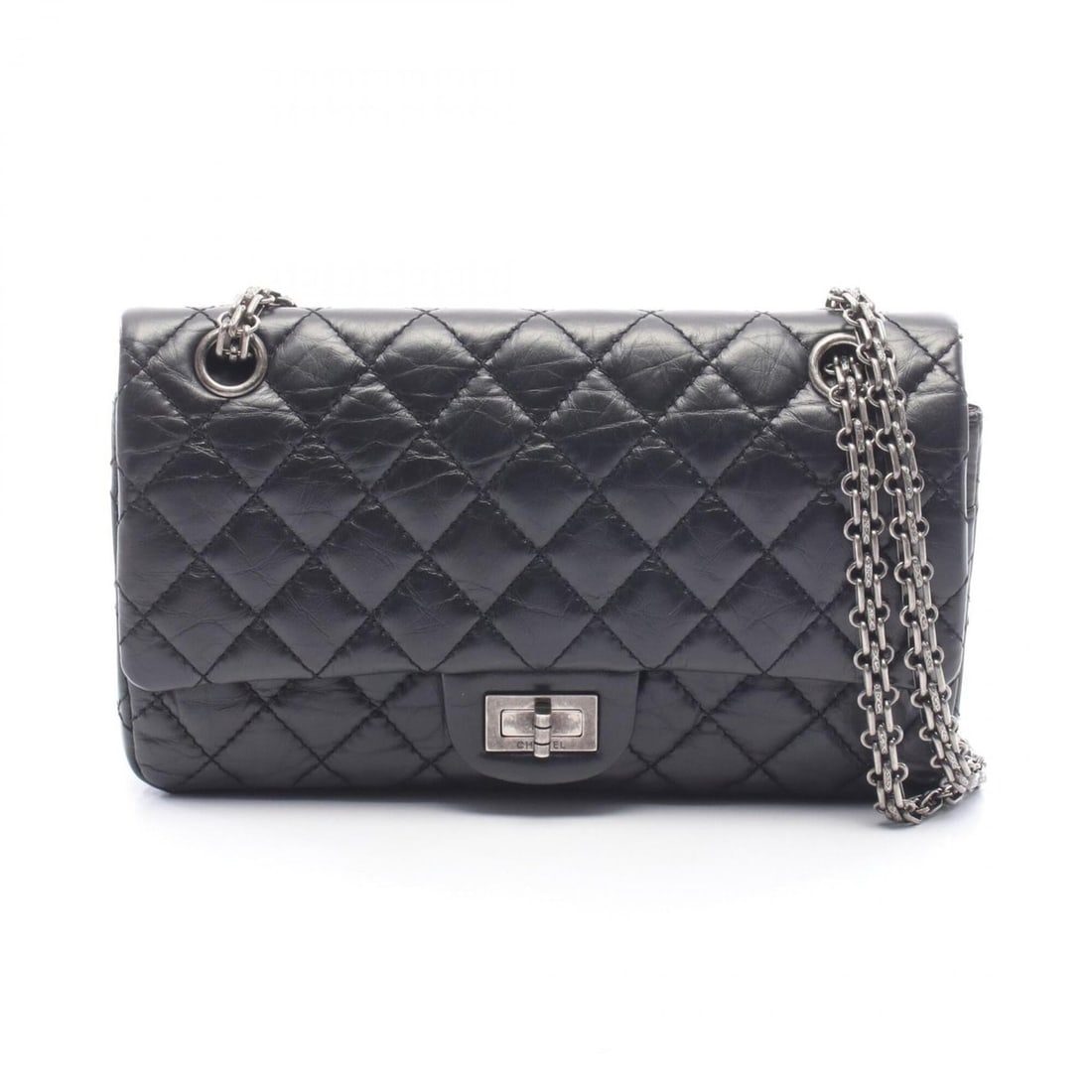 Chanel 2.55 Matelassé Mademoiselle Chain Shoulder Bag Handbag Leather Women's Black: --- Catalog ---Category: SizeSize (HxWxD): 14.5cm x 24cm x 8cm / 5.7'' x 9.44'' x 3.14''Category: DesignType: Shoulder bagColor: BlackGender: WomenMaterial: Leather Hardware Color: SilverCategory: Gen