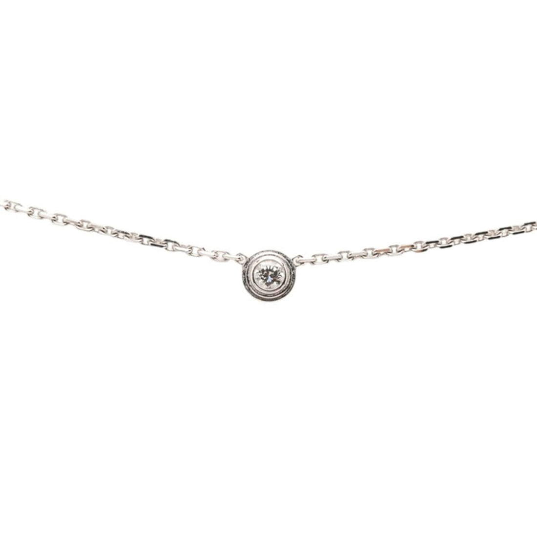 Cartier CRB7224515 18KWG White Gold 750 Diamond 0.04ct Diamants Légers d'Amour XS 1P Necklace for: --- Catalog ---Category: SizePendant Size: 3.8mm x 3.8mm / 0.14'' x 0.14''Neck Circumference: 42 cm / 16.53''Category: DesignColor: White goldGender: WomenMaterial: White gold (18K)Necklace Type: Neck