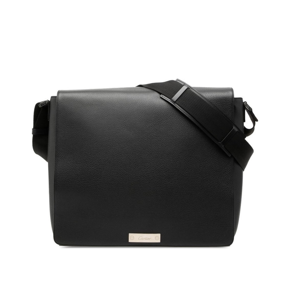 Cartier Pasha Crossbody Shoulder Bag Messenger Black Leather Men's CARTIER (1 of 7)