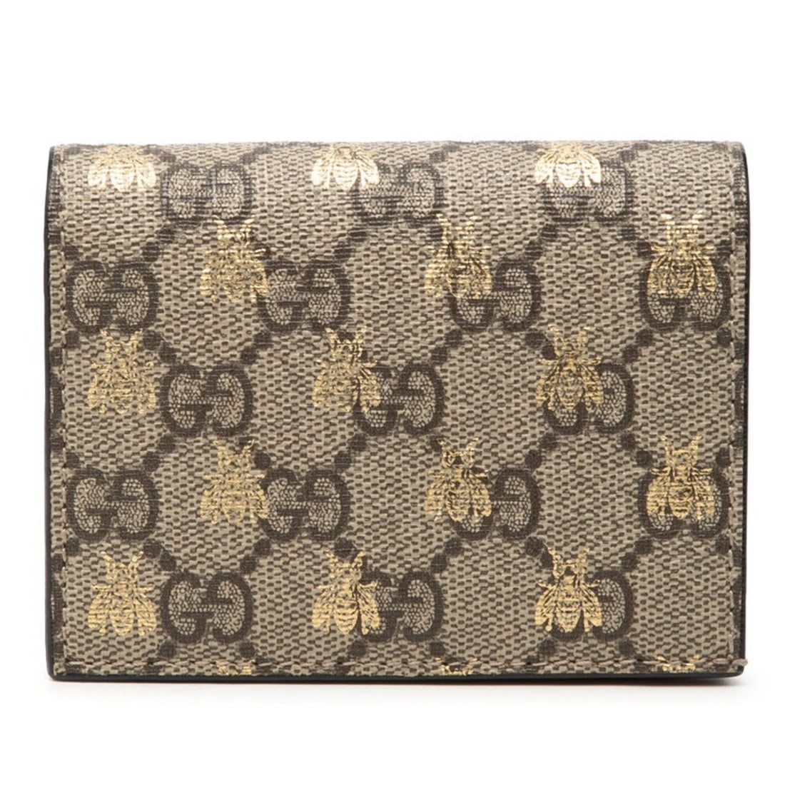 Gucci GG Supreme Bee Bi-fold Wallet Compact 508757 Beige Leather Women's GUCCI: --- Catalog ---Category: SizeSize (HxWxD): 8cm x 11cm x 2cm / 3.14'' x 4.33'' x 0.78''Category: DesignType: Wallet (bi-fold)Color: BeigeGender: WomenMaterial: GG Supreme Category: GeneralMPN: 508757Br