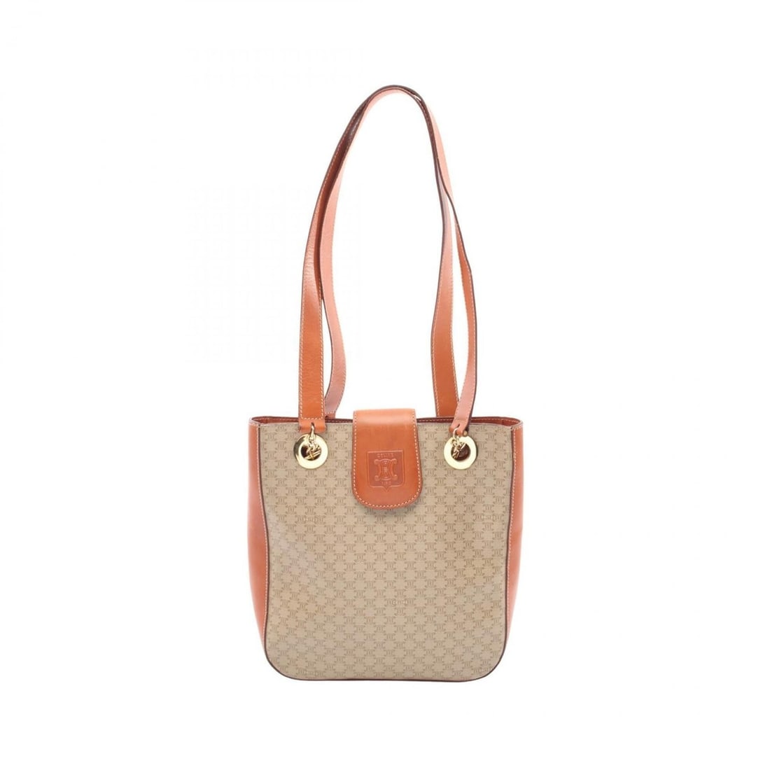 Celine Triomphe Tote Bag/Handbag, Coated Canvas and Leather, Women's, Beige/Brown (1 of 10)
