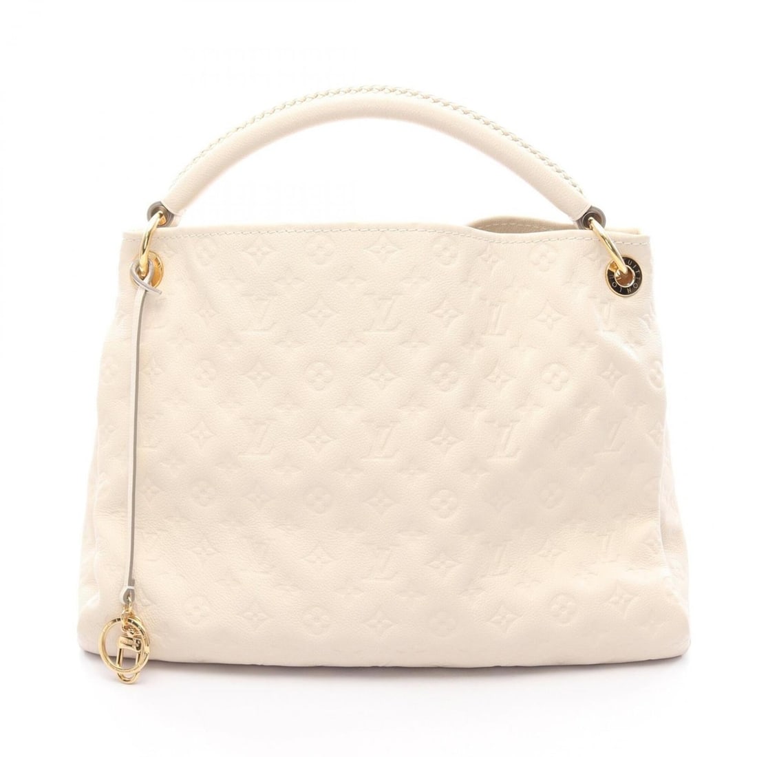 Louis Vuitton Artsy MM Neige Shoulder Bag/Handbag, Leather, Monogram Empreinte, Women's, White (1 of 16)