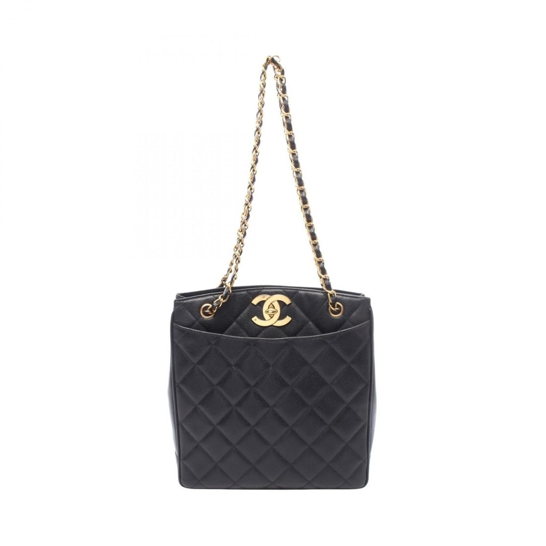 Chanel Matelassé Tote Bag/Handbag, Caviar Leather (Grained Calfskin), Women's, Black: --- Catalog ---Category: SizeSize (HxWxD): 30cm x 28.5cm x 8cm / 11.81'' x 11.22'' x 3.14''Strap Length: 73cm / 28.74''Category: DesignType: Handbag, Tote bagColor: BlackGender: WomenMaterial: Grained
