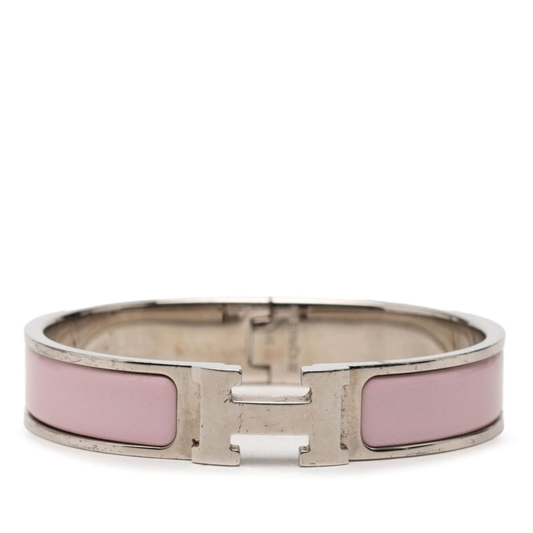 Hermes Click H PM Bracelet, Silver and Pink Metal Enamel, Women's.: --- Catalog ---Category: SizeLength: 15.5cm / 6.1''Category: DesignType: Charm braceletColor: Black, Silver pinkGender: WomenMaterial: Enamel, MetalCategory: GeneralBrand: Hermes--- Item List ---Secti