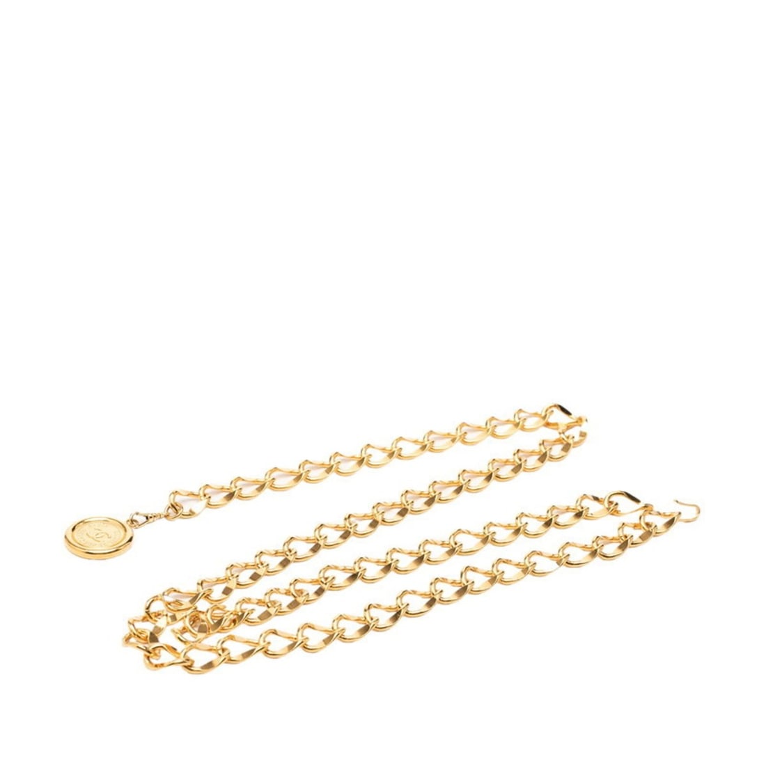 Chanel Coco Mark 31 RUE CAMBON Le Cambon Chain Belt Gold Plated Women's CHANEL: --- Catalog ---Category: SizeWidth: 1.7cm / 0.66''Length: 93.5cm / 36.81''Category: DesignType: Chain beltColor: GoldFinish: Gold platedGender: WomenCategory: GeneralBrand: Chanel--- Item List ---Sect