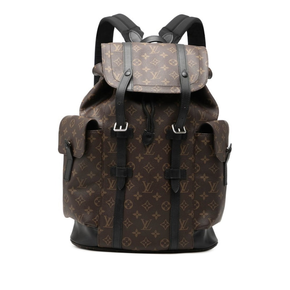 Louis Vuitton Monogram Macassar Christopher PM Backpack M43735 Brown Noir Black Leather Men's LOUIS: --- Catalog ---Category: SizeSize (HxWxD): 44cm x 35cm x 12cm / 17.32'' x 13.77'' x 4.72''Category: DesignType: BackpackColor: Black, Brown, NoirGender: MenMaterial: PVC , Leather Category: GeneralBra