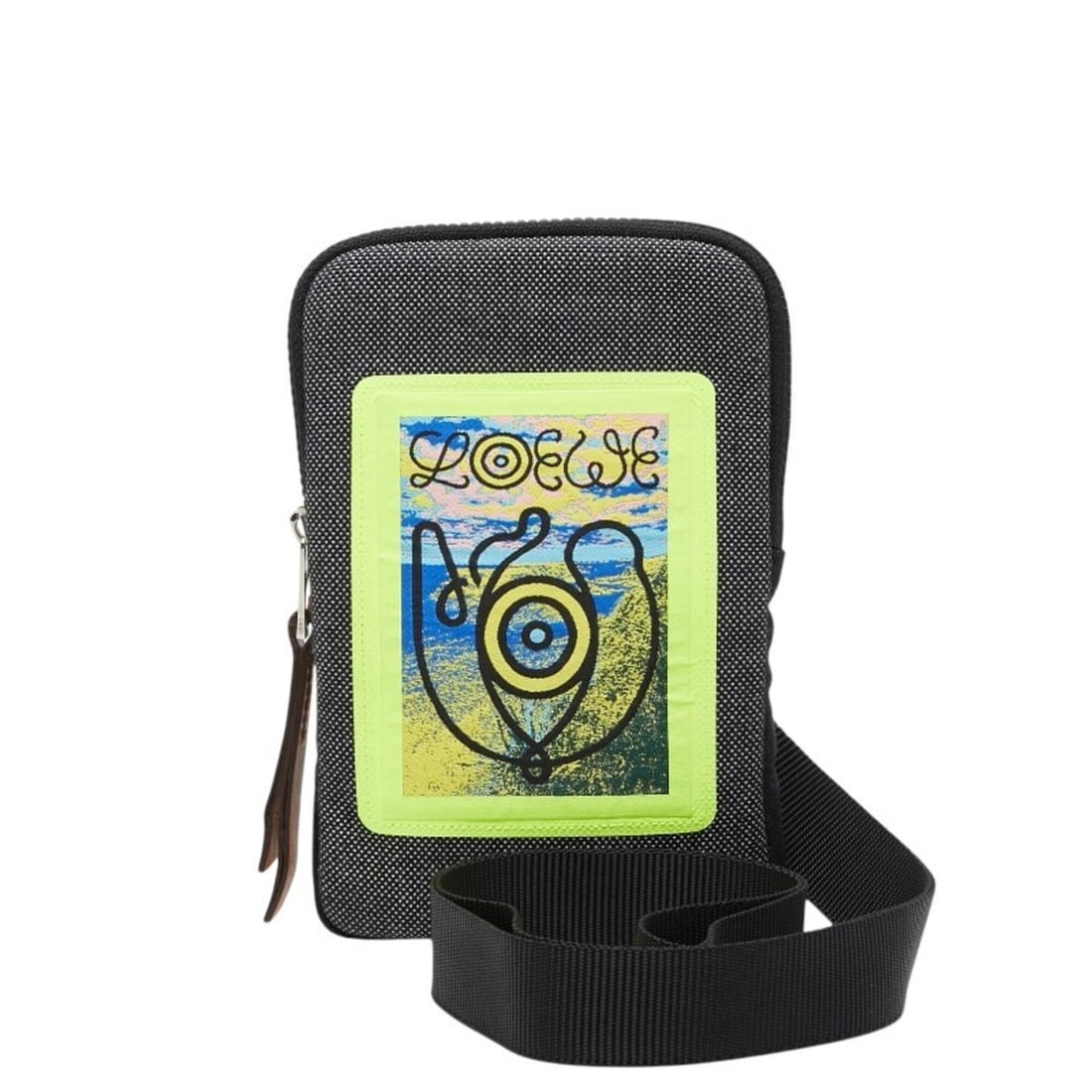 Loewe Neck Pouch EYE NATURE CASE Shoulder Bag Handbag Gray Black Light Yellow Canvas Women's LOEWE: --- Catalog ---Category: SizeSize (HxWxD): 17cm x 11cm x 1cm / 6.69'' x 4.33'' x 0.39''Category: DesignType: Handbag, Shoulder bagColor: Black, Gray, YellowGender: WomenMaterial: Canvas Category: Gene