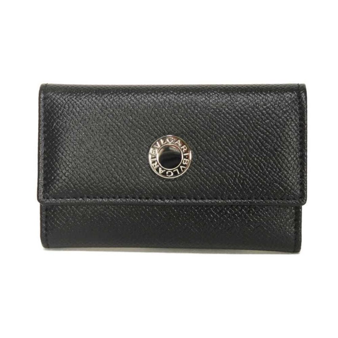 Bulgari BVLGARI Key Case Classico Holder Logo Button Grain Calf Silver 6 Hooks Snap Metal Black: --- Catalog ---Category: DesignType: KeycaseColor: BlackGender: MenMaterial: Leather Category: GeneralBrand: BvlgariCategory: Physical PropertiesSize (HxWxD): 6.5cm x 10.3cm x 2cm / 2.55'' x 4.05'' x 