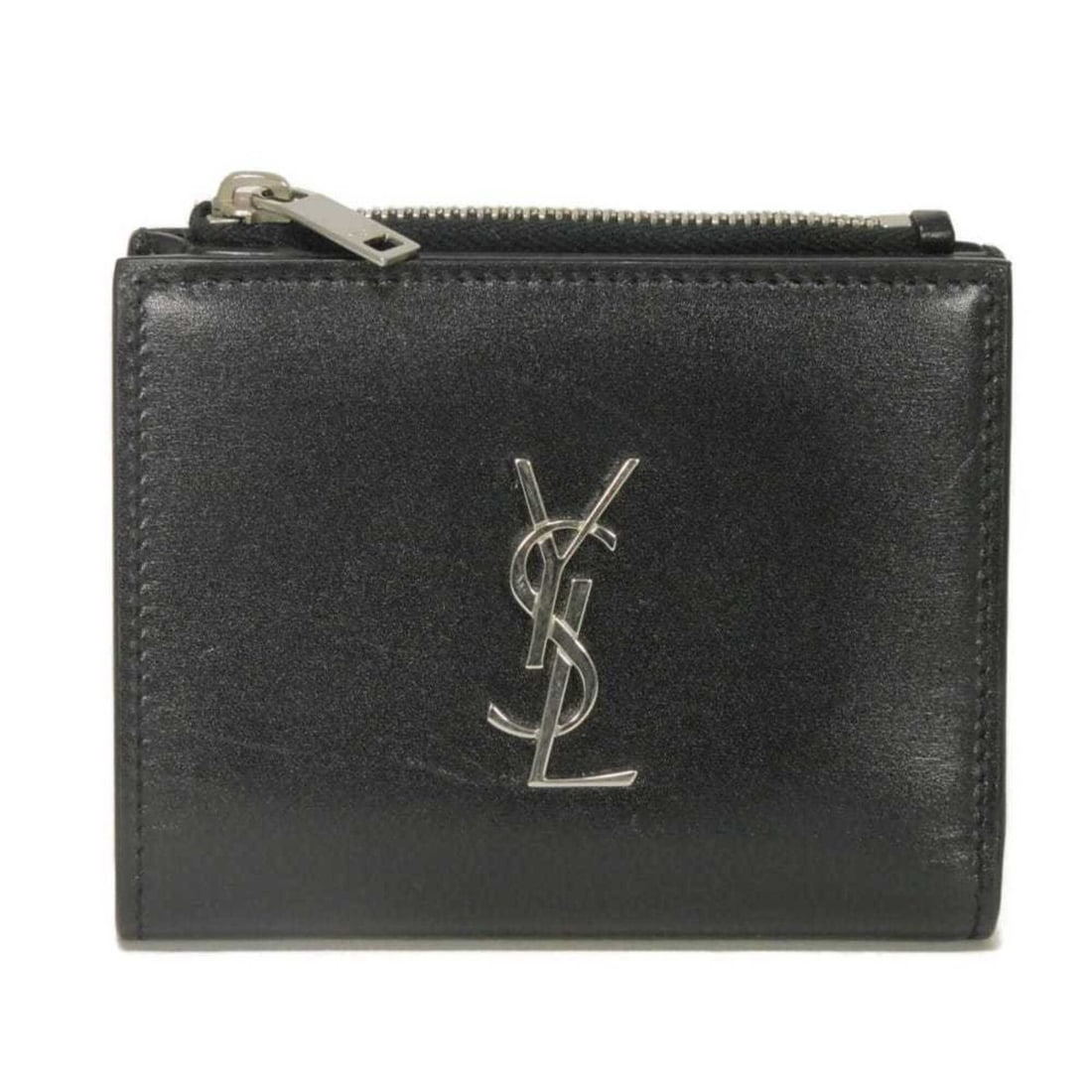 Yves Saint Laurent Saint Laurent Paris Cassandra Compact Bi-fold Wallet, Smooth Calfskin Monogram,: --- Catalog ---Category: SizeSize (HxWxD): 9cm x 11cm x 2cm / 3.54'' x 4.33'' x 0.78''Category: DesignType: Wallet (bi-fold)Color: BlackGender: Men,WomenMaterial: Leather Category: GeneralBrand: Yves 