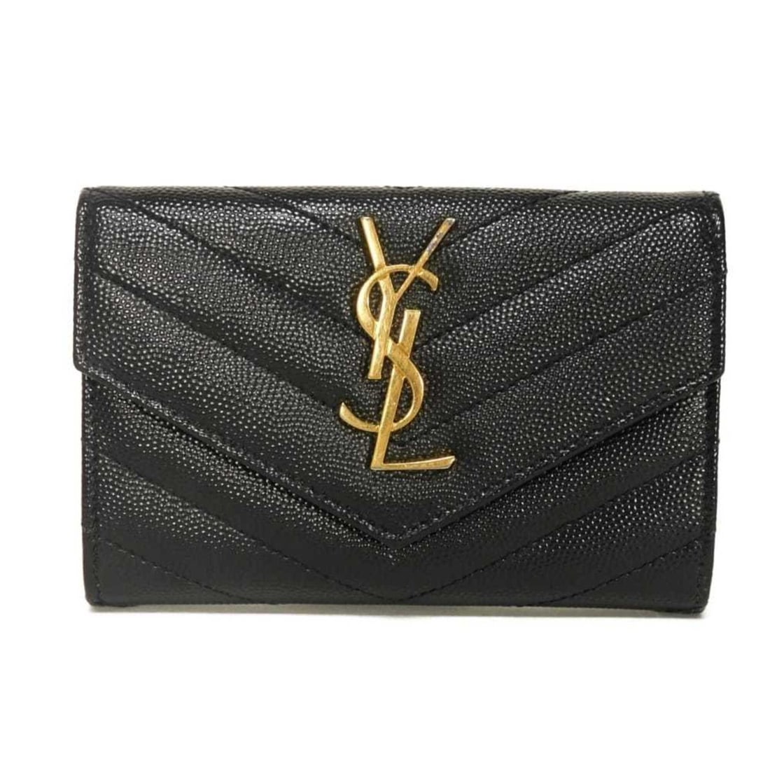 Yves Saint Laurent Saint Laurent Paris Monogram Small Envelope Quilted Calfskin Bi-fold Wallet,: --- Catalog ---Category: SizeSize (HxWxD): 8.7cm x 13cm x 2.5cm / 3.42'' x 5.11'' x 0.98''Category: DesignType: Bill wallet (bi-fold)Color: BlackGender: Men,WomenMaterial: Leather Category: GeneralBra
