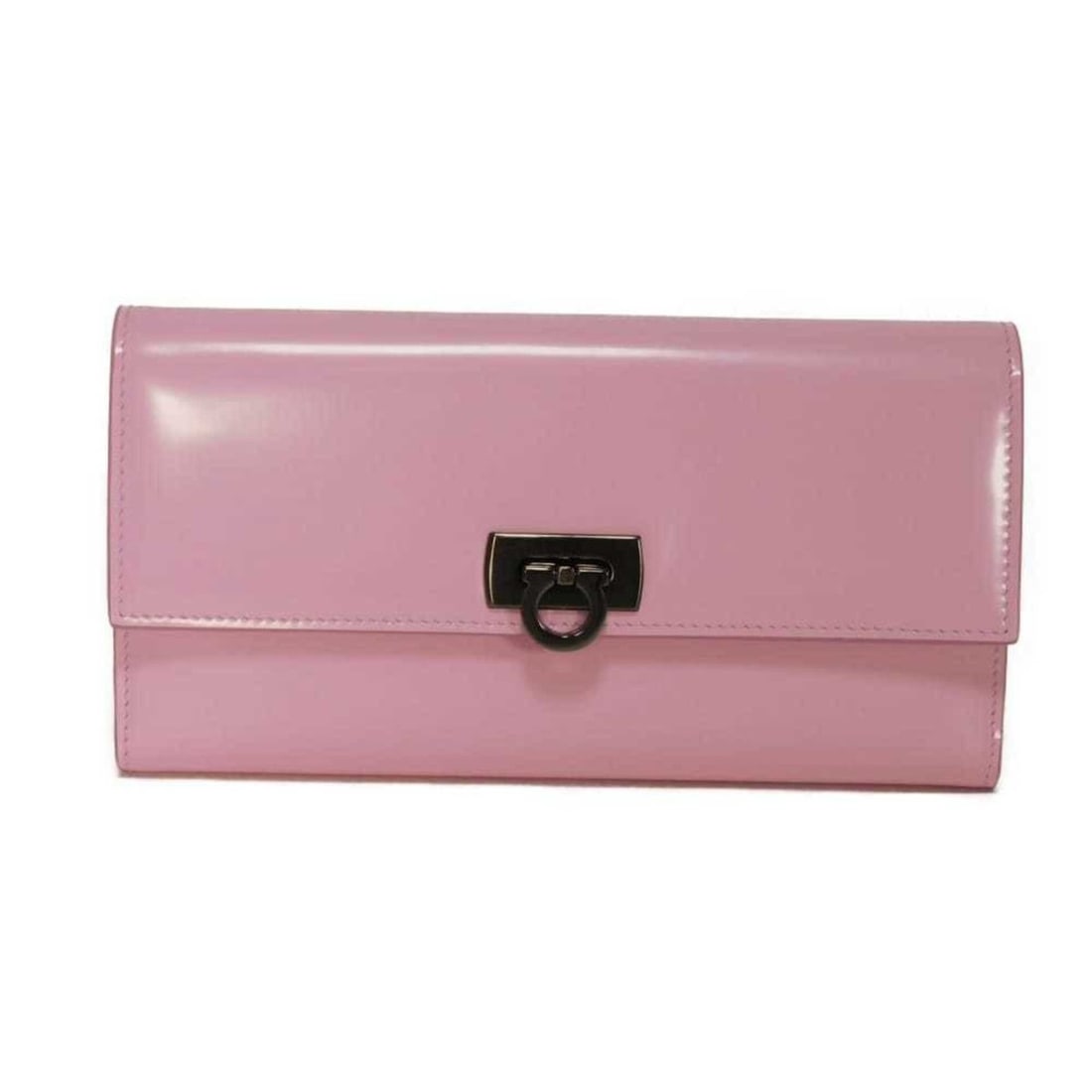 Salvatore Ferragamo Wanda Long Flap Wallet, New Logo, Calfskin, Pink, Tri-fold, Gancini Bubblegum,: --- Catalog ---Category: SizeSize (HxWxD): 10cm x 19cm x 3cm / 3.93'' x 7.48'' x 1.18''Category: DesignType: Long wallet (tri-fold)Color: PinkGender: WomenMaterial: Leather Category: GeneralBrand: Sal