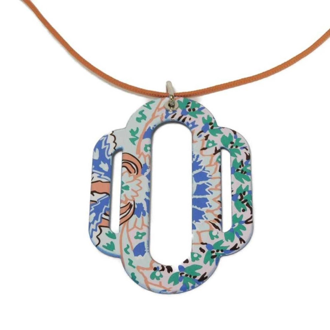 Hermes HERMES Necklace Attrage Pendant Cord Strap Enamel Multicolor Women's (1 of 13)