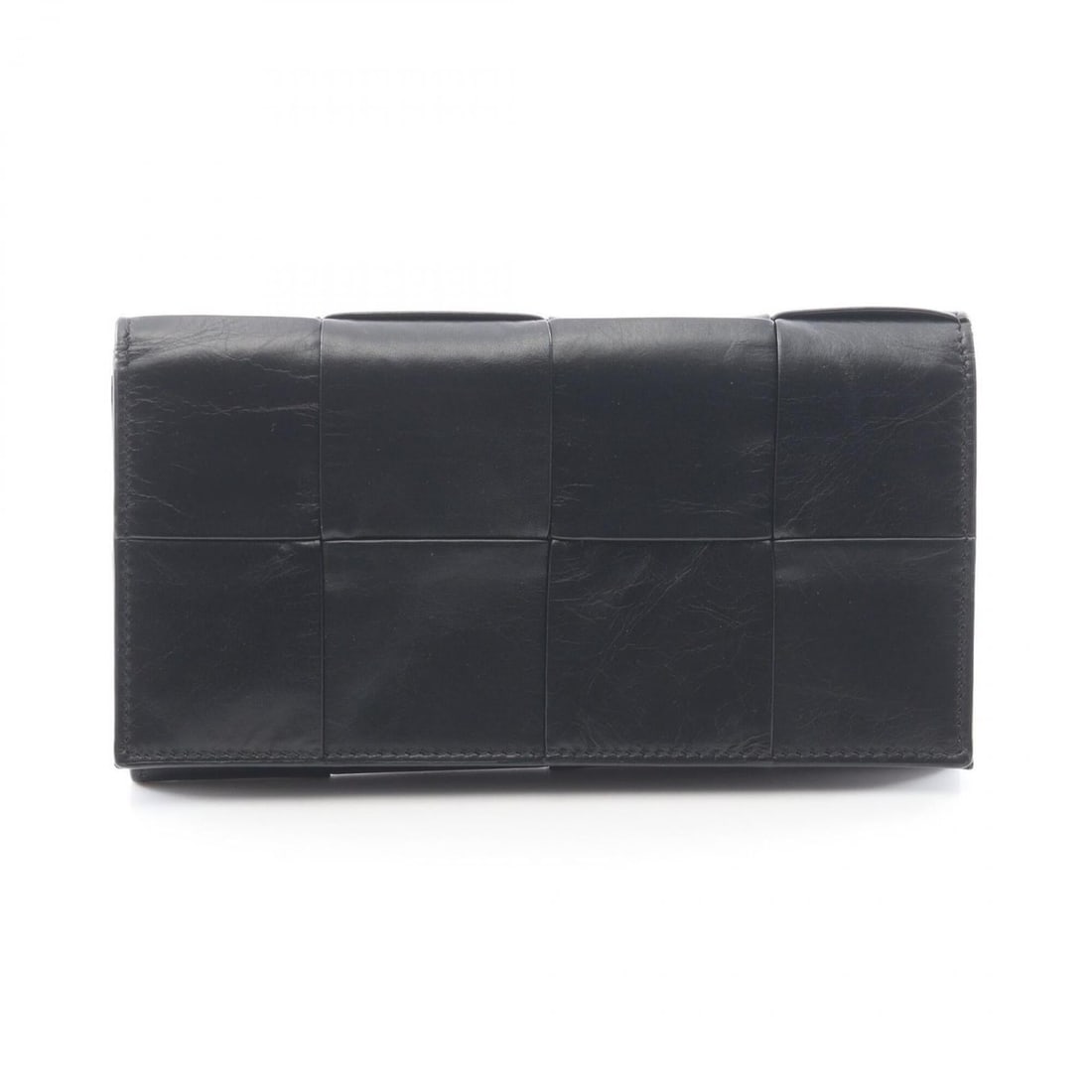 Bottega Veneta Maxi Intrecciato Bi-fold Long Wallet, Leather, Men's and Women's, Black: --- Catalog ---Category: SizeSize (HxWxD): 10.5cm x 19cm x 2.5cm / 4.13'' x 7.48'' x 0.98''Category: DesignType: Long wallet (bi-fold)Color: BlackGender: Men,WomenMaterial: Leather Category: GeneralBr