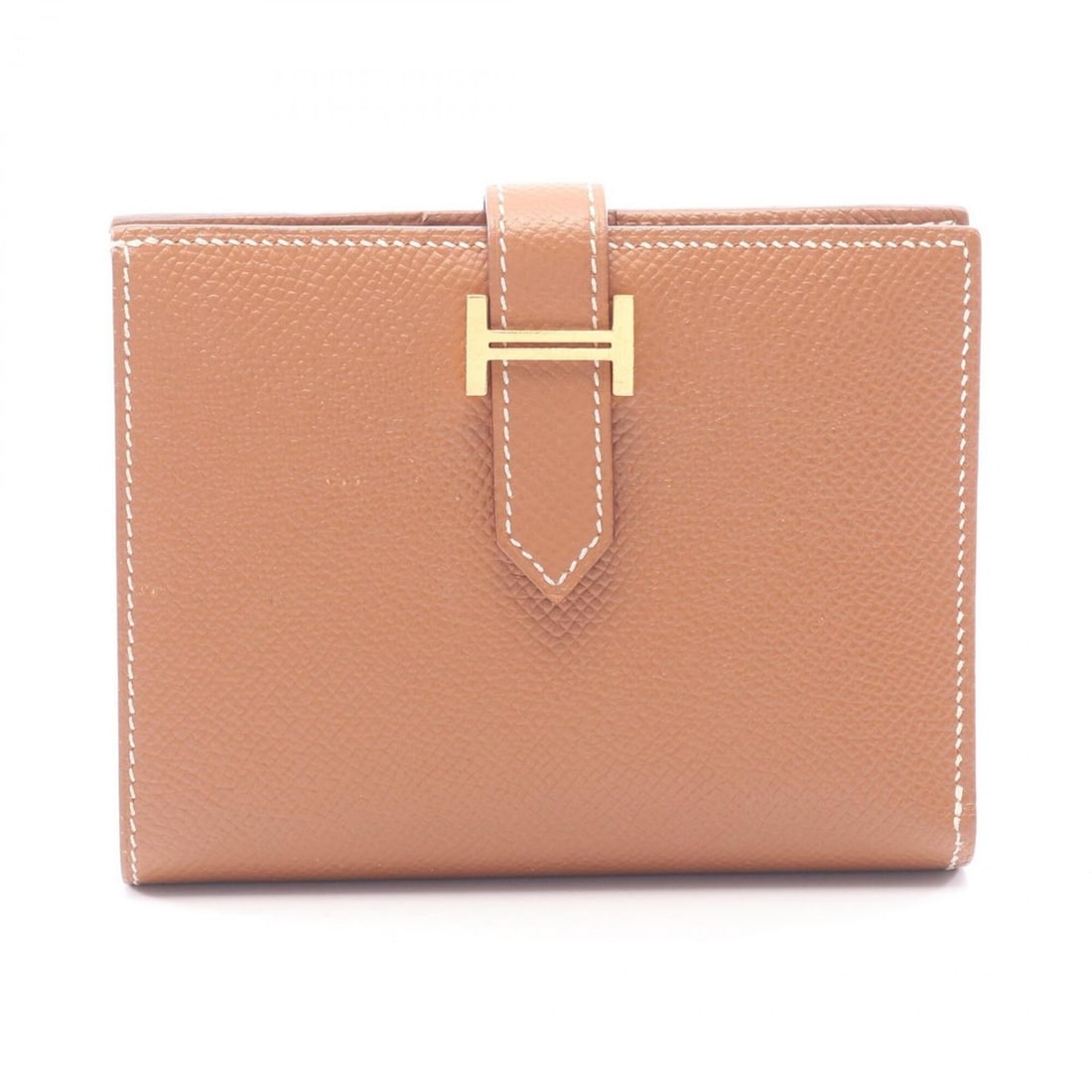 Hermes Bearn Compact Gold Bi-fold Wallet, Veau Epsom Leather, Women's, Brown Tones (1 of 10)