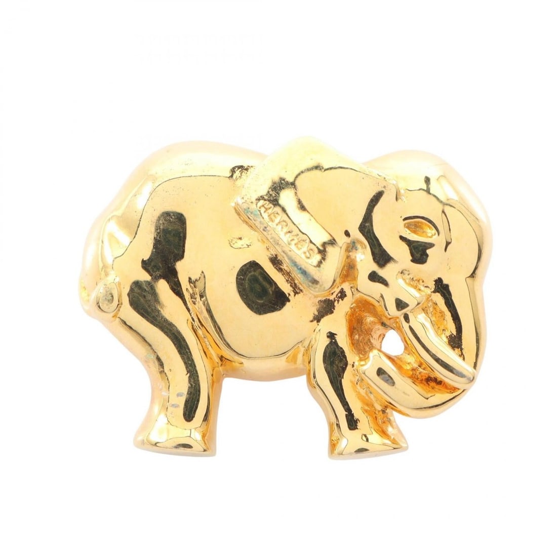 Hermes Elephant Novelty Brooch Accessory GP (Gold Plated) Women's Gold Tone: --- Catalog ---Category: SizeSize (HxWxD): 2.2cm x 3cm / 0.86'' x 1.18''Category: DesignType: BroochColor: GoldGender: WomenMaterial: Gold platingCategory: GeneralBrand: Hermes--- Item List ---Section