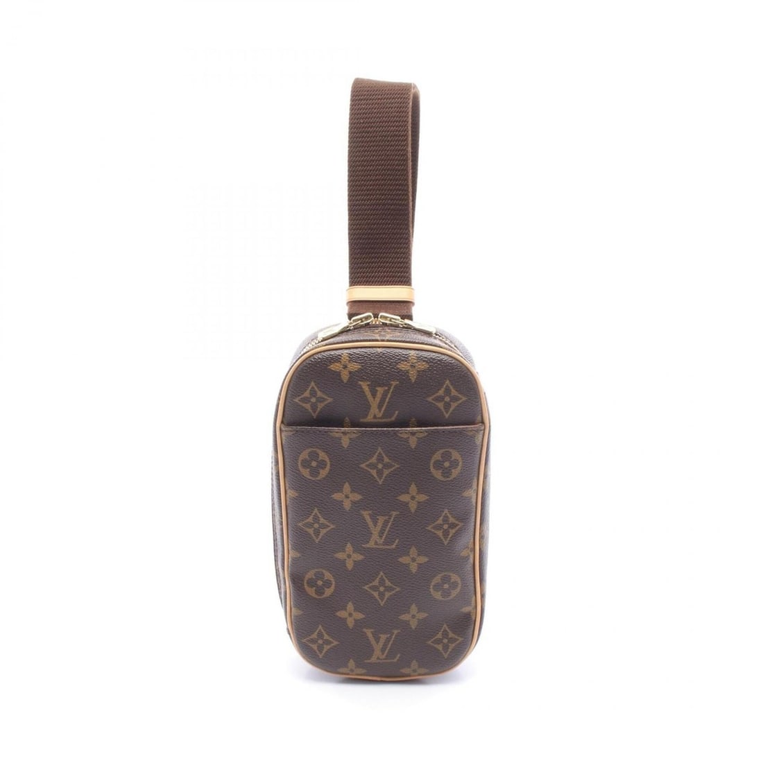 Louis Vuitton Pochette Gange Waist Bag/Body Bag/Handbag, Coated Canvas/Leather, Monogram Pattern,: --- Catalog ---Category: SizeSize (HxWxD): 22cm x 12cm x 5cm / 8.66'' x 4.72'' x 1.96''Category: DesignType: Fanny pack, HandbagColor: BrownGender: Men,WomenMaterial: Coated canvas , Leather Category: