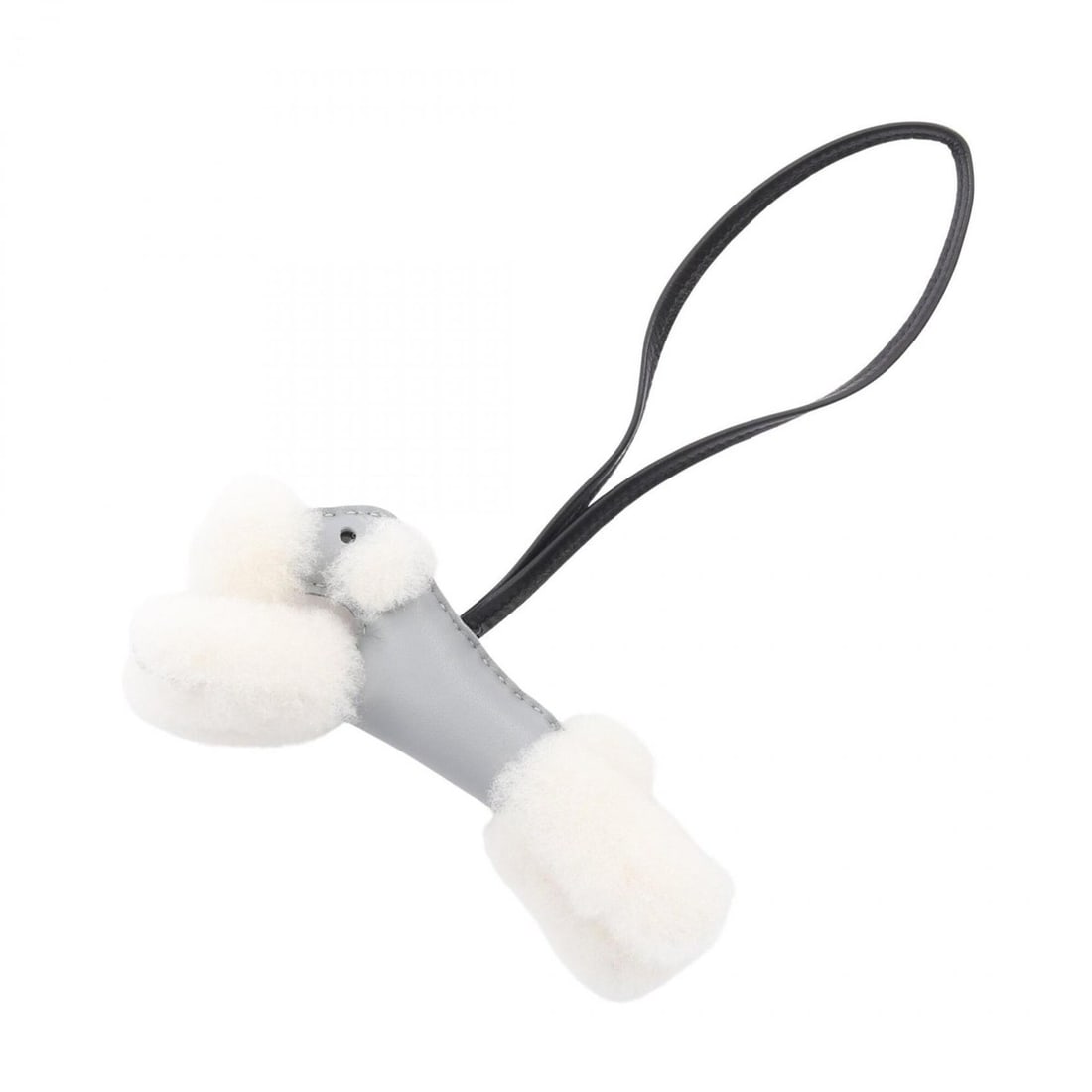Hermes Buddy Charm, Gris Panthin, Accessory, Sheepskin, Agneau Milo, Women's, Gray, Black, White: --- Catalog ---Category: DesignType: Handbag charmColor: Black, Gray, WhiteGender: WomenMaterial: Agneau MiloCategory: GeneralBrand: Hermes--- Item List ---Section: ConditionRanking: Rank A Used - A f