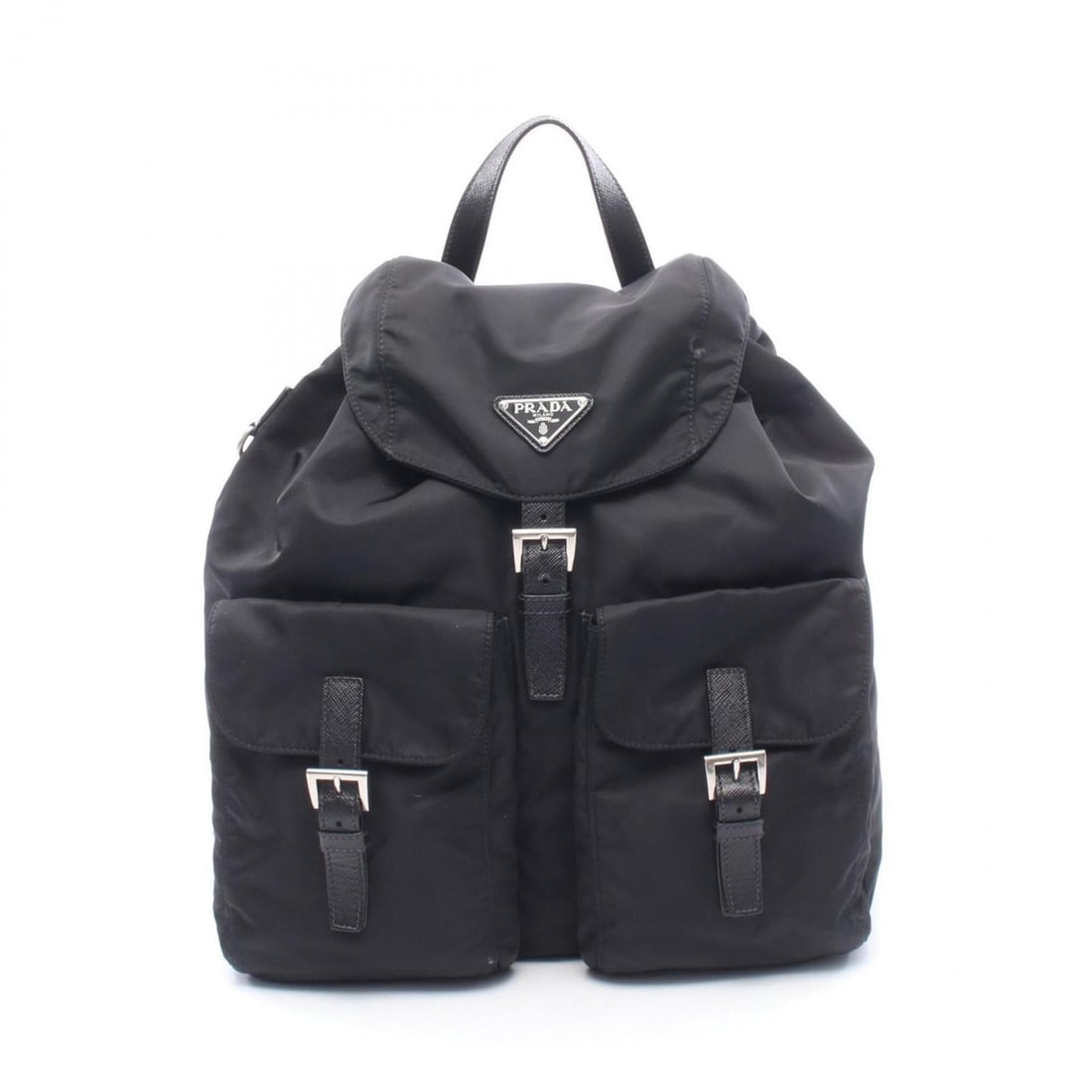 Prada PRADA Re-Nylon 2-Way Backpack/Handbag, Nylon Leather, Men's, Black (2VZ110): --- Catalog ---Category: SizeSize (HxWxD): 38cm x 33.5cm x 14cm / 14.96'' x 13.18'' x 5.51''Category: DesignType: Backpack, HandbagColor: BlackGender: MenMaterial: Nylon Category: GeneralMPN: 2VZ110Br