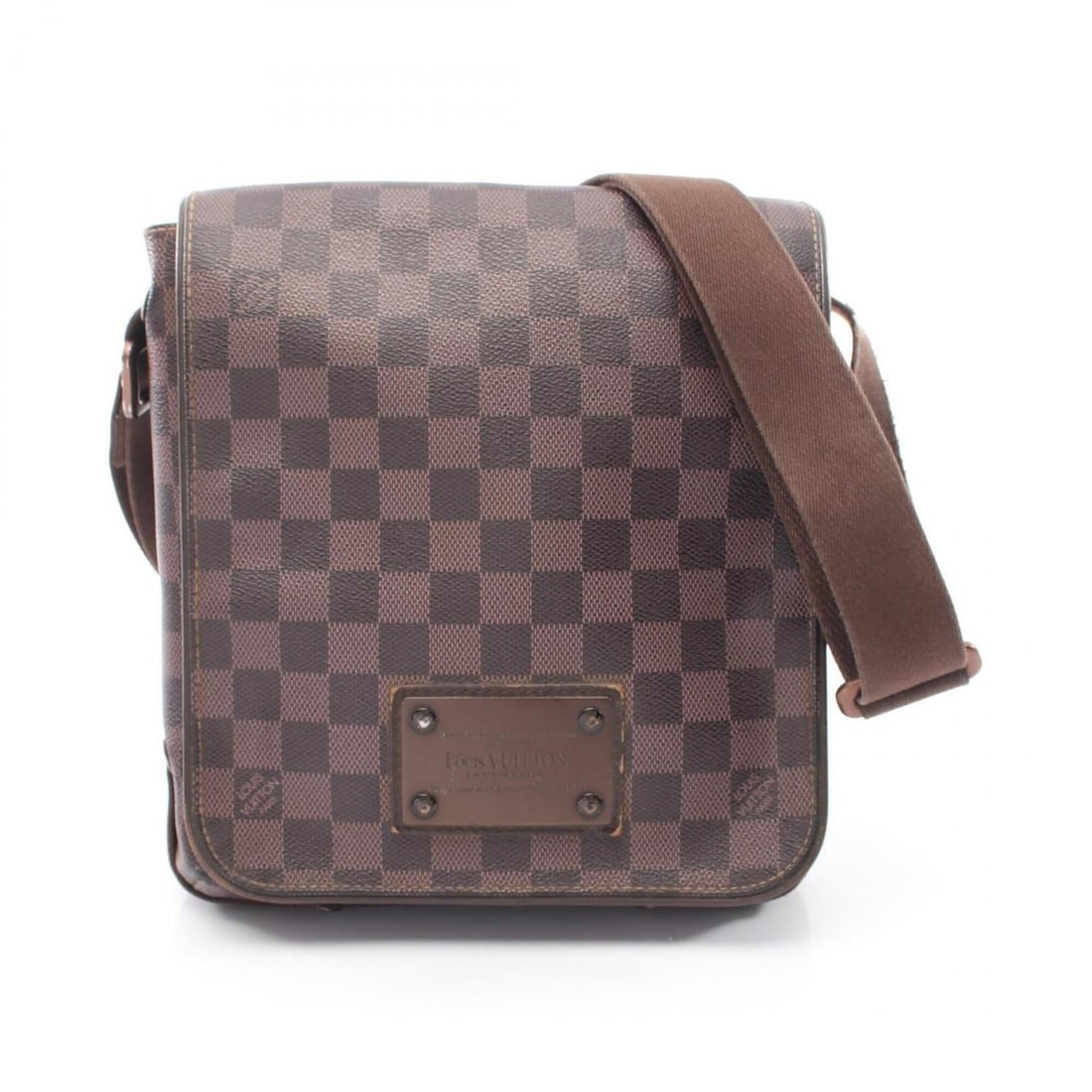 Louis Vuitton Brooklyn PM Shoulder Bag/Handbag, Coated Canvas and Leather, Damier Pattern,: --- Catalog ---Category: SizeSize (HxWxD): 25cm x 20cm x 7cm / 9.84'' x 7.87'' x 2.75''Category: DesignType: Handbag, Shoulder bagColor: Brown, EbeneGender: Men,WomenMaterial: Coated canvas , PVC , Da