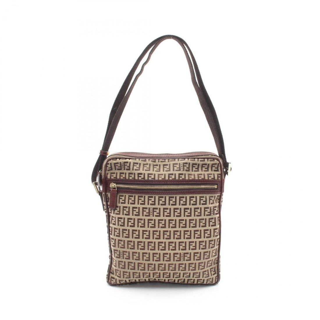 Fendi Zucchino Shoulder Bag/Handbag, Canvas and Leather, Women's, Beige/Brown: --- Catalog ---Category: SizeSize (HxWxD): 28cm x 24cm x 4cm / 11.02'' x 9.44'' x 1.57''Category: DesignType: Handbag, Shoulder bagColor: Beige, BrownGender: WomenMaterial: Canvas , Leather Category: 