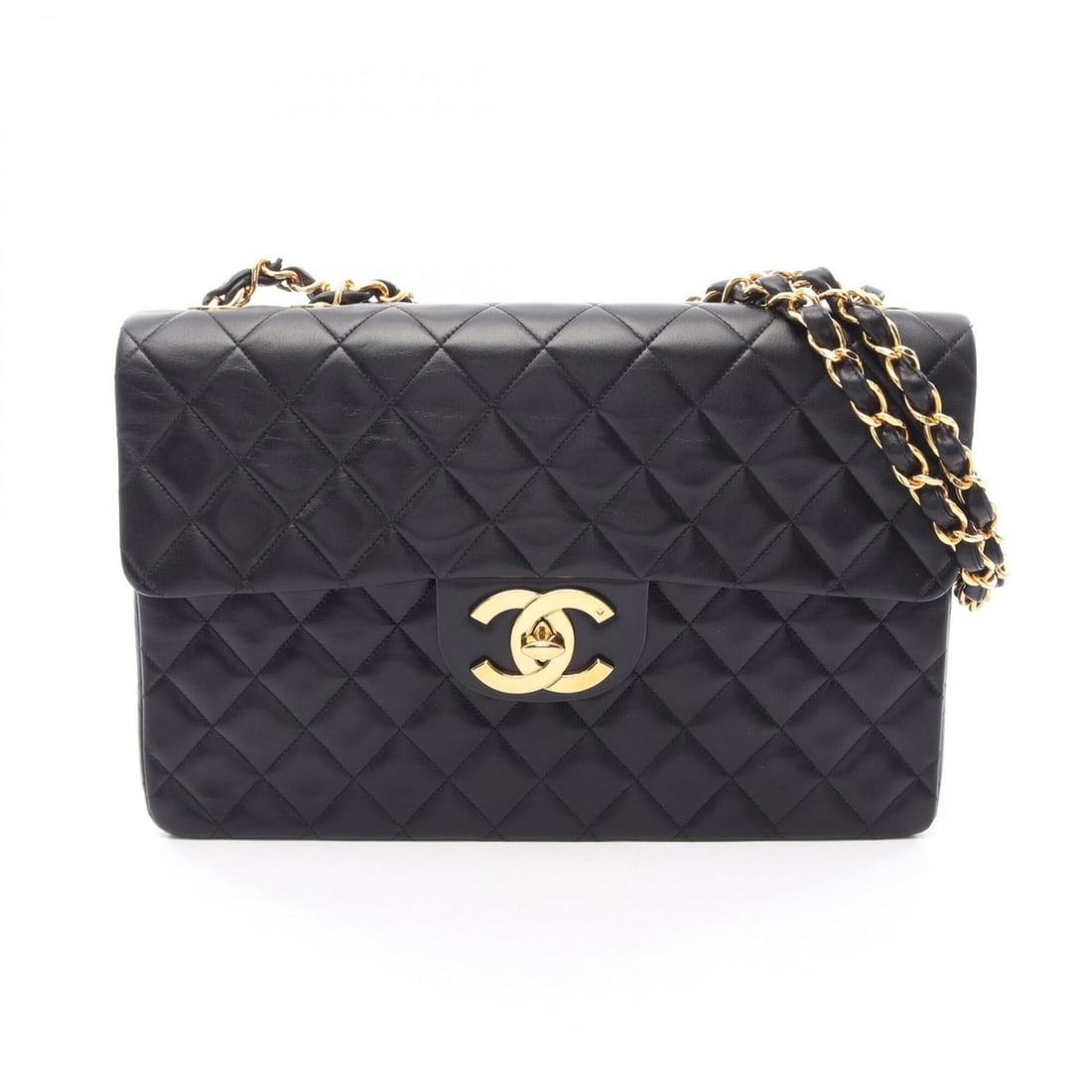 Chanel CHANEL Large Matelassé 34 Shoulder Bag Handbag Lambskin (Sheepskin) Women's Black (1 of 11)