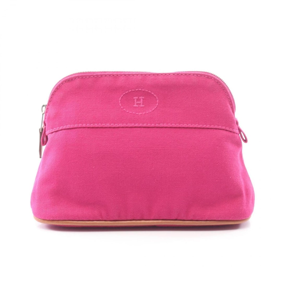 Hermes Bolide Pouch 20 Handbag, Canvas Leather, Women's, Pink/Brown (1 of 8)
