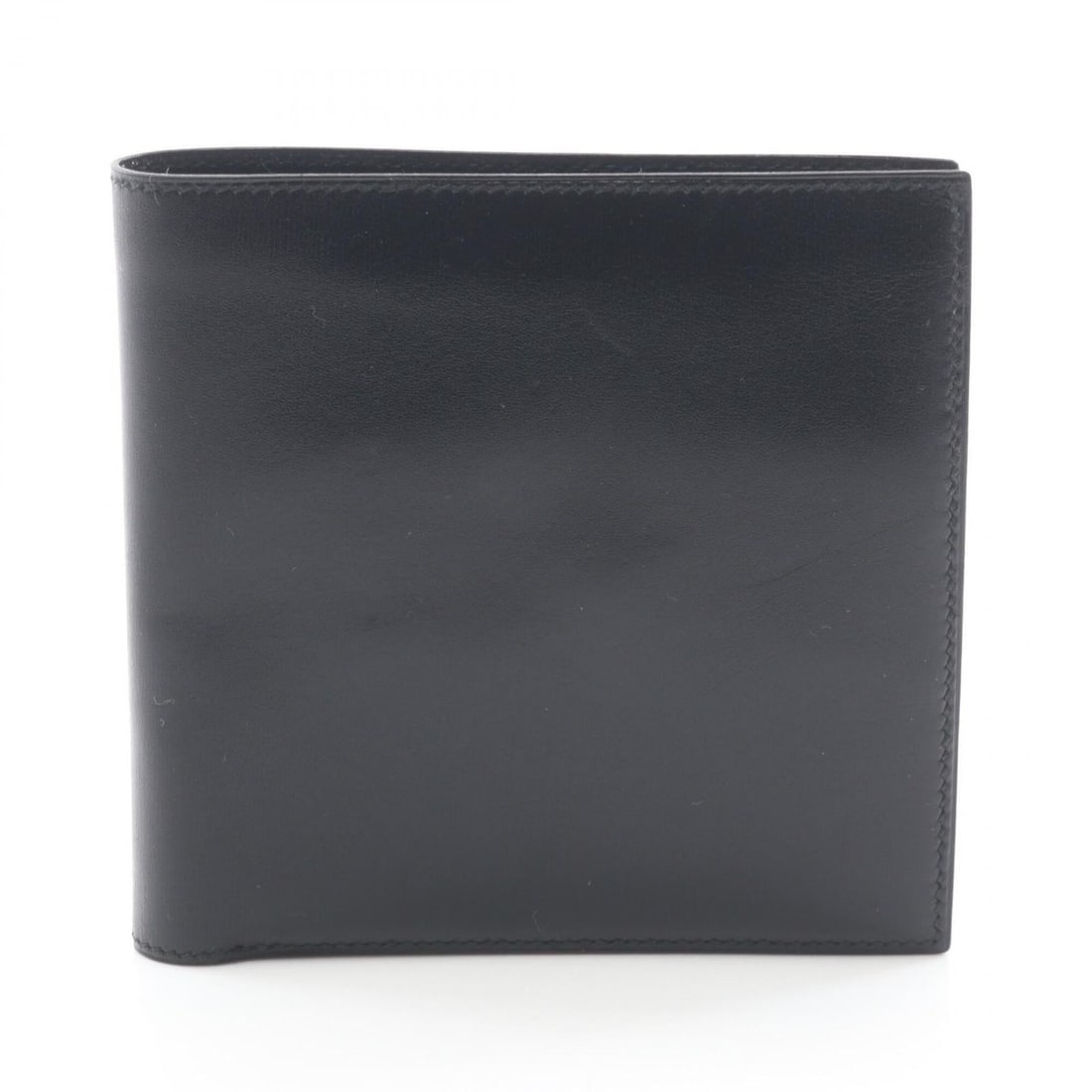 Hermes HERMES Bi-fold Wallet, Calfskin (Cowhide), Box Calf Leather, Men's and Women's, Black: --- Catalog ---Category: SizeSize (HxWxD): 11cm x 11cm x 1.5cm / 4.33'' x 4.33'' x 0.59''Category: DesignType: Wallet (bi-fold)Color: BlackGender: Men,WomenMaterial: Box calf leather Category: General