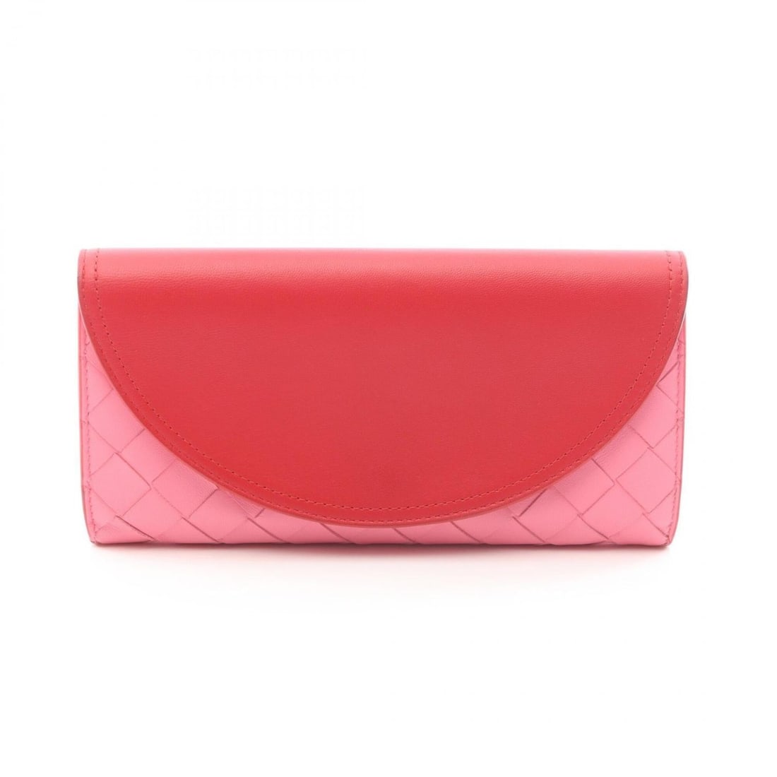 Bottega Veneta Intrecciato Bi-fold Long Wallet, Leather, Women's, Red/Pink: --- Catalog ---Category: SizeSize (HxWxD): 10.5cm x 20cm x 2cm / 4.13'' x 7.87'' x 0.78''Category: DesignType: Long wallet (bi-fold)Color: Pink, Red colorGender: WomenMaterial: Leather Category: Gener