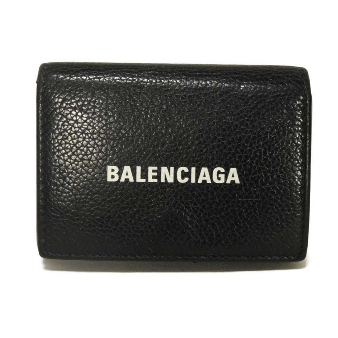 Balenciaga Tri-fold Wallet Cash Mini White Card Case Coin New Logo Black 594312 1I313 1090 Men's (1 of 20)