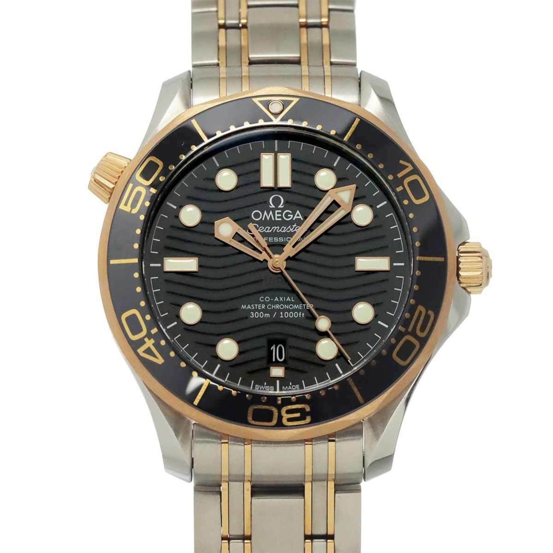 Omega Seamaster Diver 300 Co-Axial Master Chronometer Two-Tone 210 20 42 01 001 Men's Watch Date 18K (1 of 8)