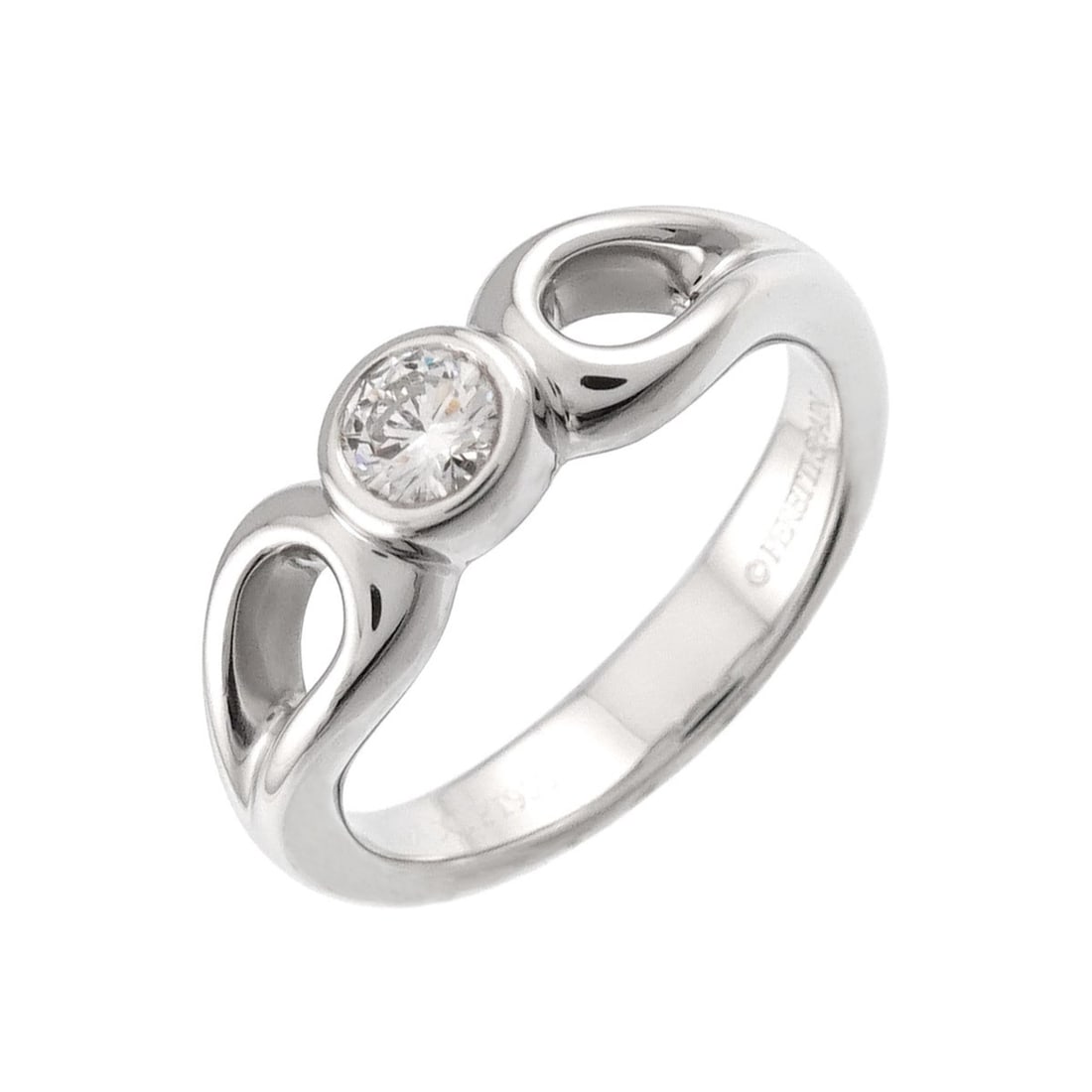 Tiffany & Co. Double Teardrop Ring with Diamonds, Platinum (Pt) (1 of 9)