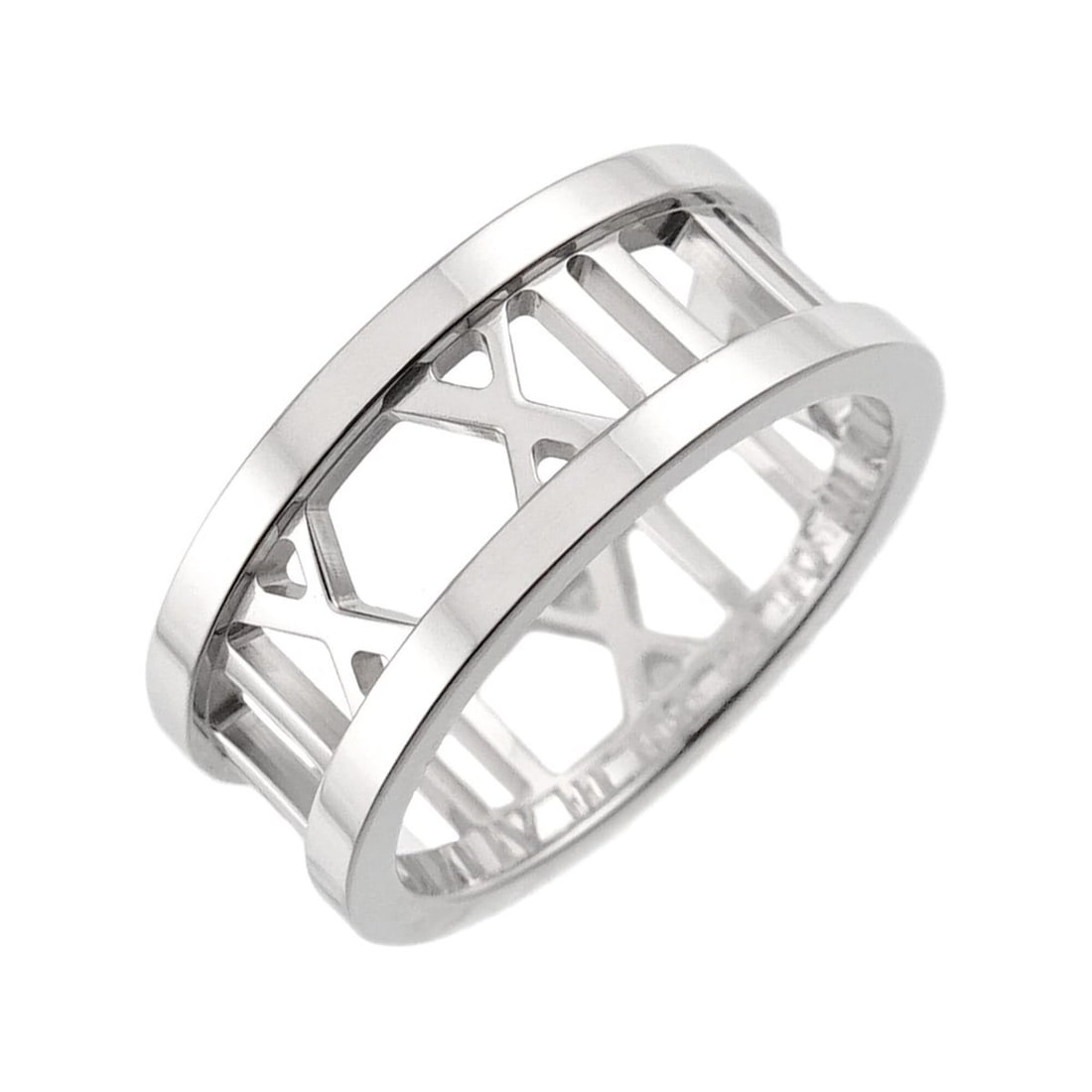 Tiffany & Co. Atlas Ring, 18K White Gold (750): --- Catalog ---Category: SizeJP Size: 7US Size: 4Category: DesignType: Band ringGender: WomenMaterial: White gold (18K)Category: GeneralBrand: Tiffany--- Item List ---Section: ConditionRanking: Rank S