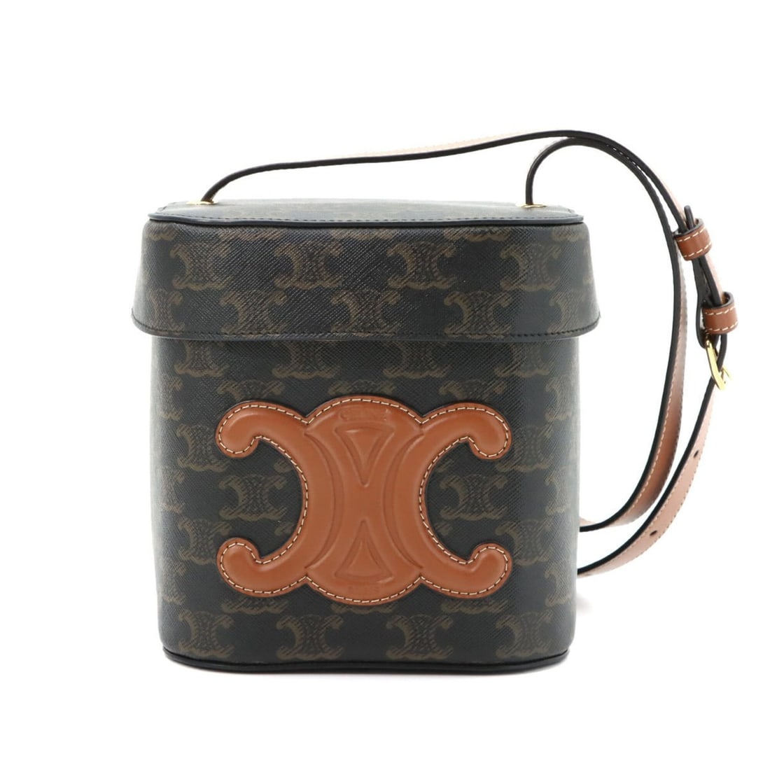 Celine Cuir Triomphe Medium Box Shoulder Handbag Leather Tan 199252EIN: --- Catalog ---Category: SizeSize (HxWxD): 15.5cm x 15cm x 15cm / 6.1'' x 5.9'' x 5.9''Category: DesignType: Handbag, Shoulder bagColor: BrownGender: WomenMaterial: PVC , Leather Category: GeneralMPN: